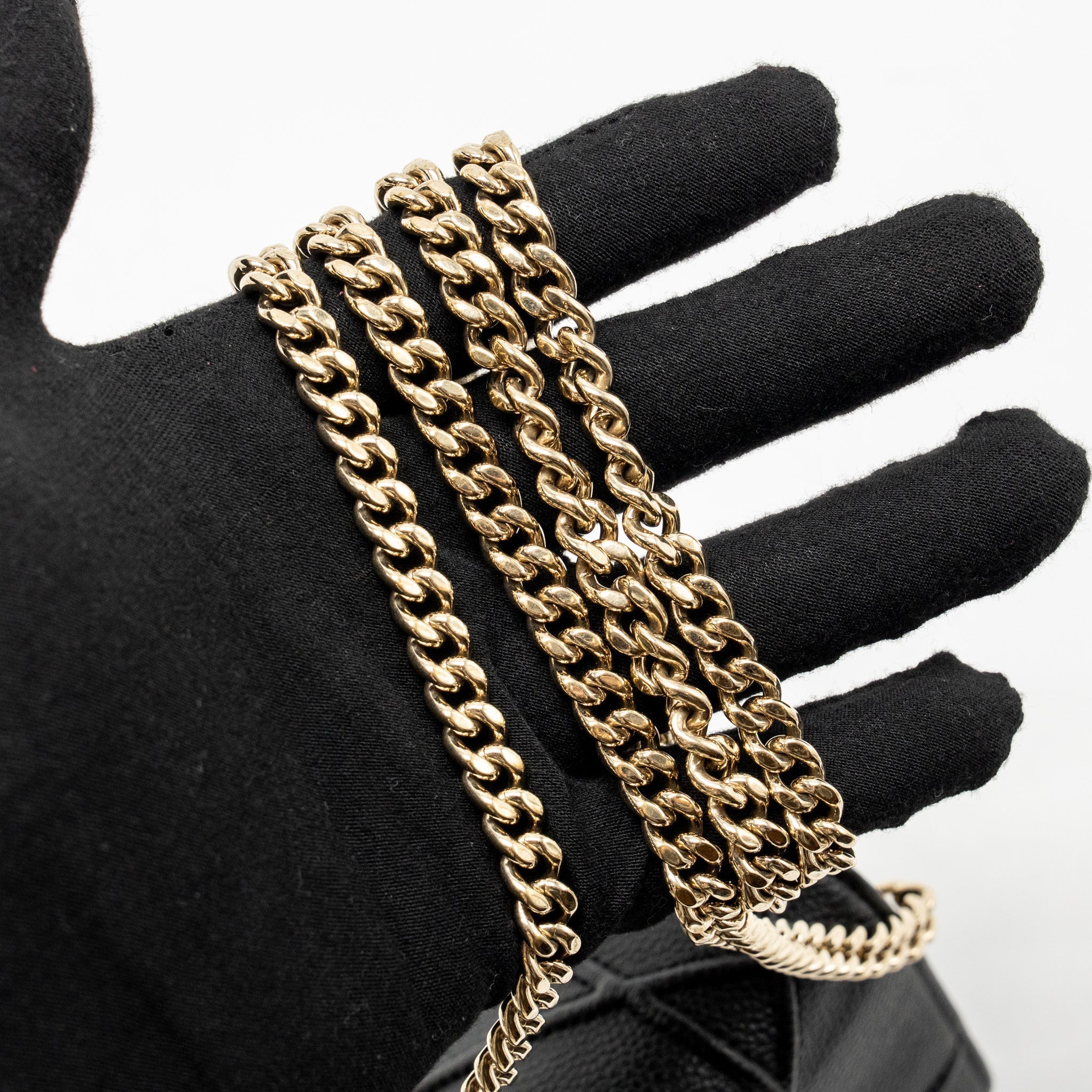 DIOR DIORAMA WALLET WITH CHAIN CALFSKIN BLACK GHW