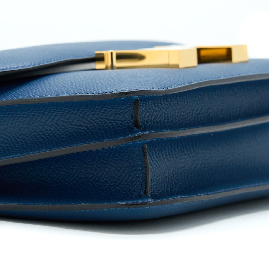 HERMES MINI CONSTANCE EPSOM S4 DEEP BLUE GHW