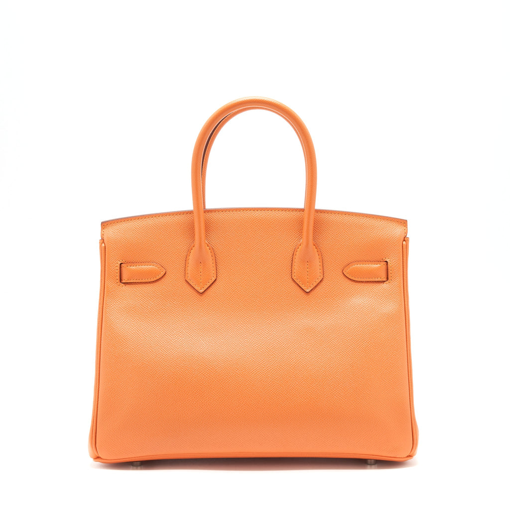 HERMES BIRKIN 30 EPSOM ORANGE SHW