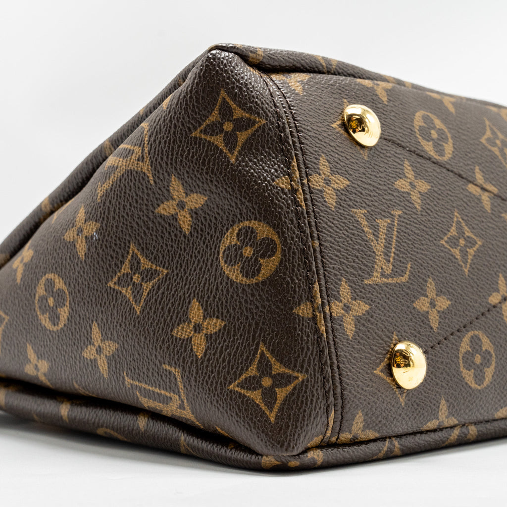 LOUIS VUITTON PALLAS TOTE BAG MONOGRAM CANVAS BROWN GHW
