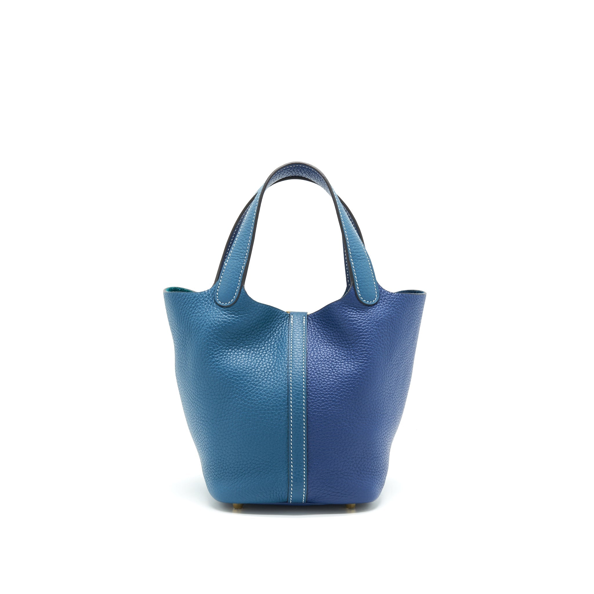 HERMES PICOTIN 18 LOCK BAG VERT BOSPHORE/DEEP BLUE GHW