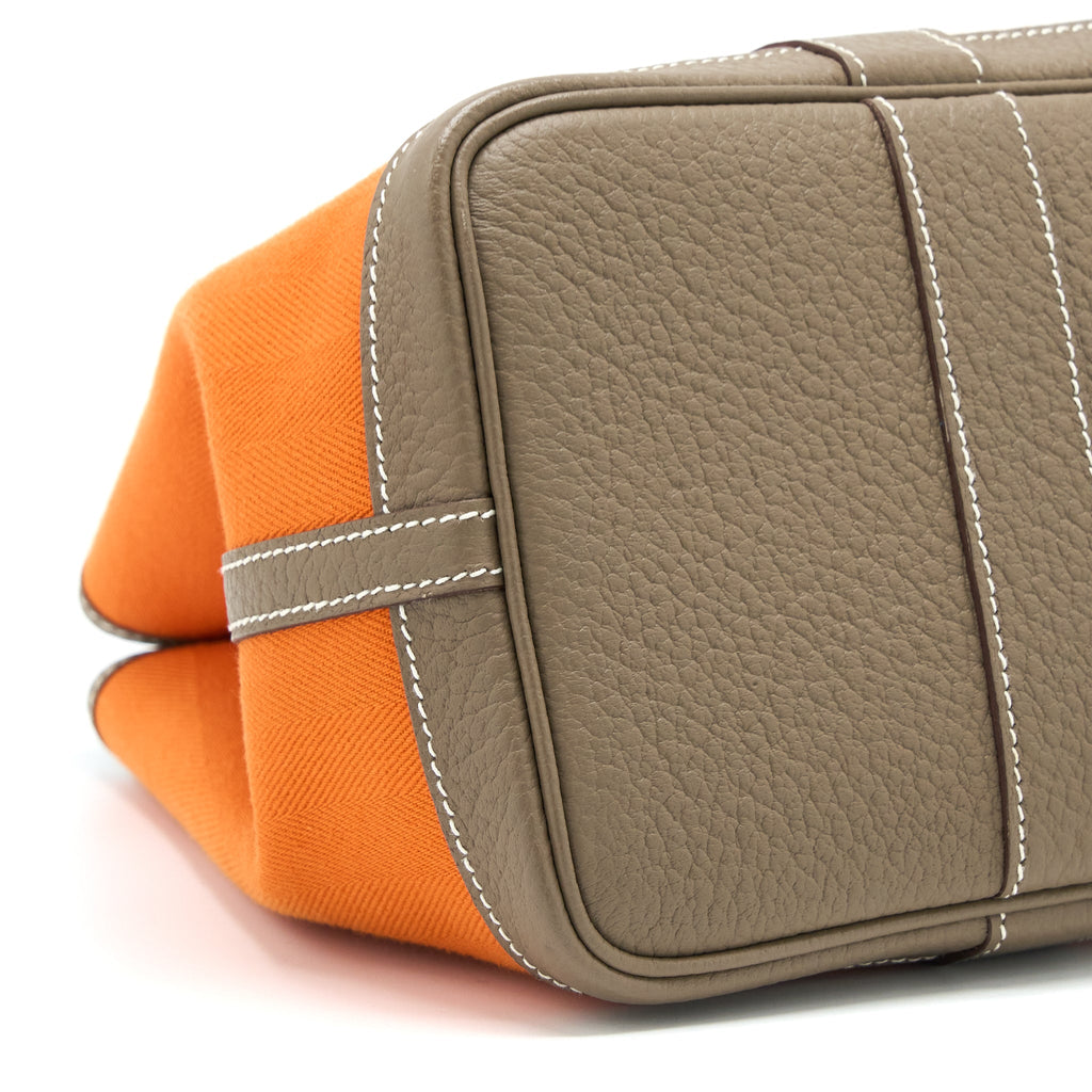 HERMES GARDEN PARTY 30 CANVAS/NEGONDA ORANGE/ETOUPE SHW