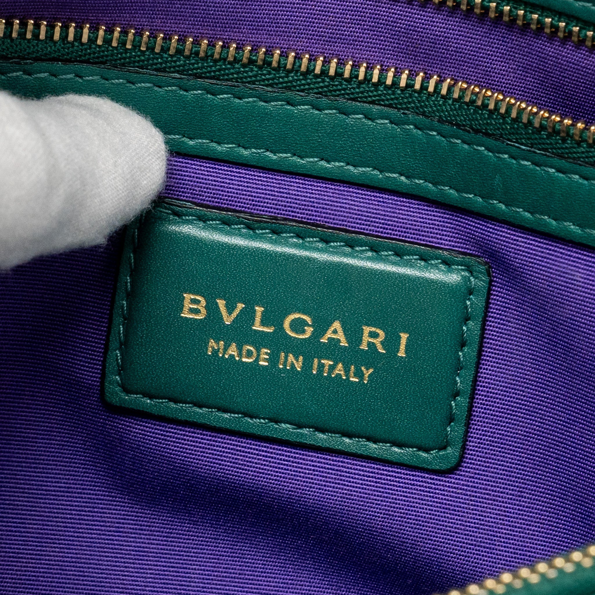 BVLGARI SERPENTI FOREVER BAG CALFSKIN GREEN LGHW