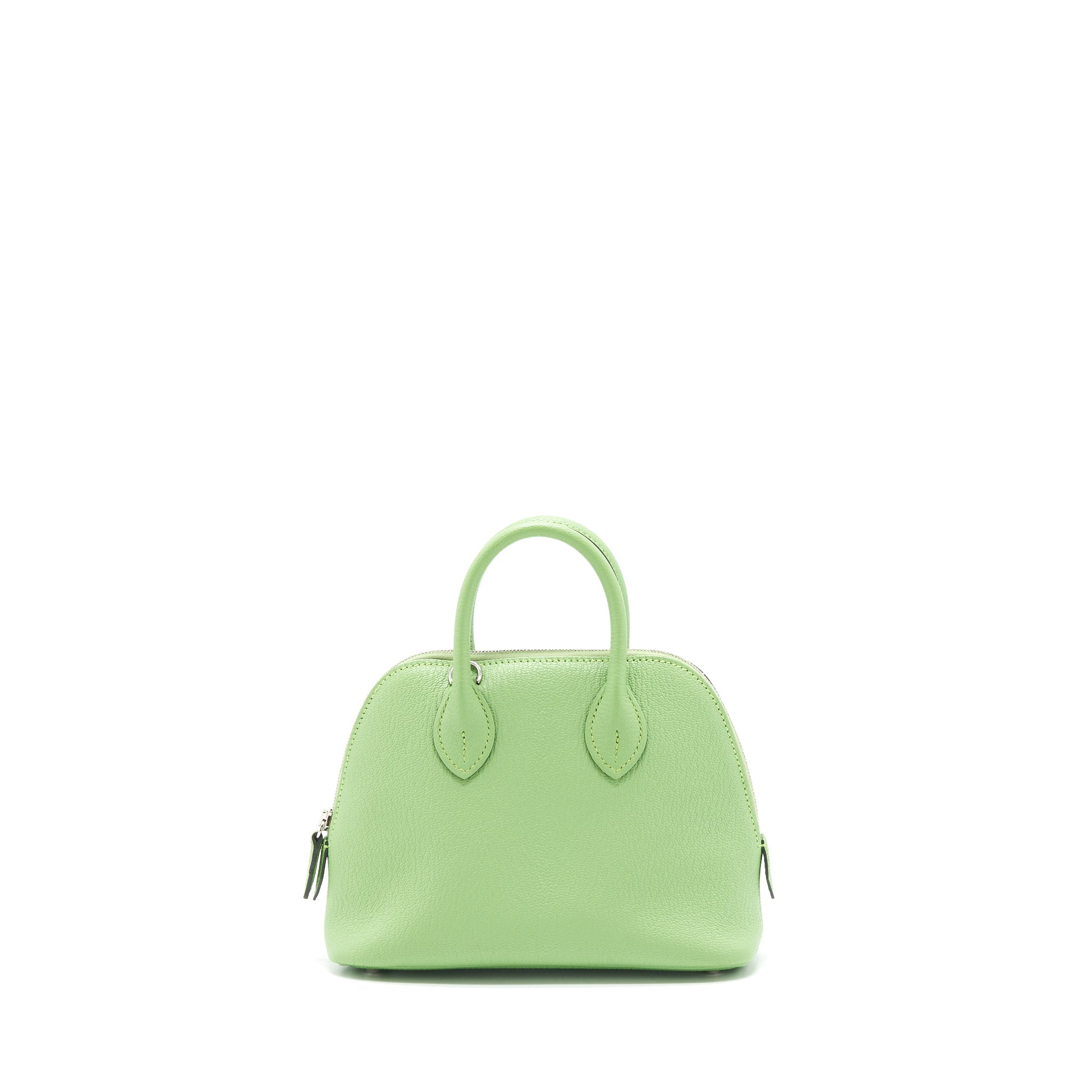 HERMES MINI BOLIDE CHEVRON MYSORE VERT CRIQUET SHW
