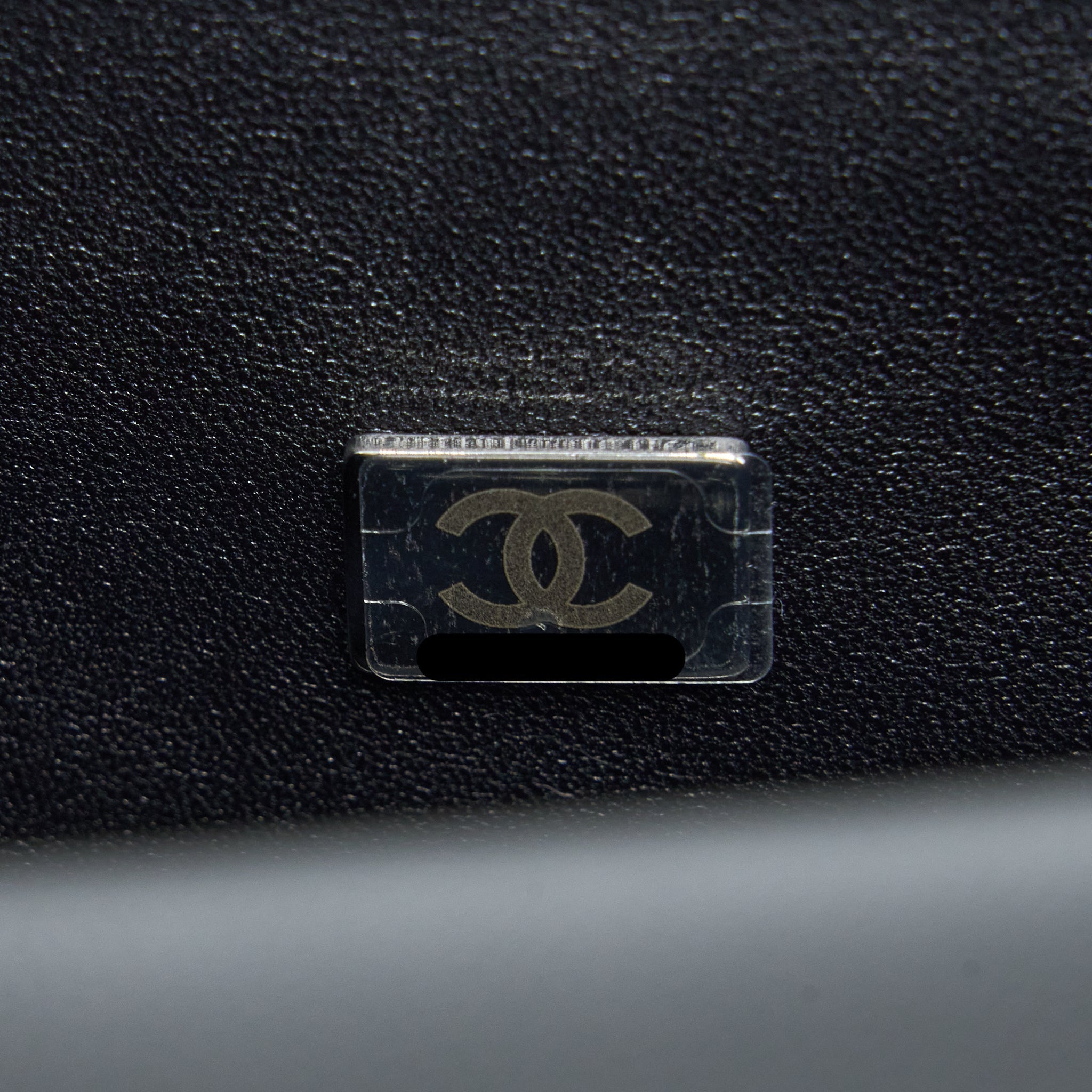 CHANEL SMALL BOY BAG CAVIAR BLACK RUTHENIUM SHW (MICROCHIP)