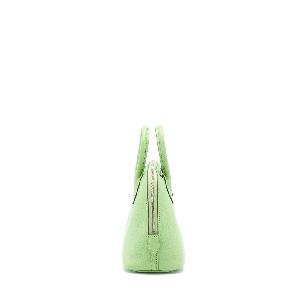 HERMES MINI BOLIDE CHEVRON MYSORE VERT CRIQUET SHW