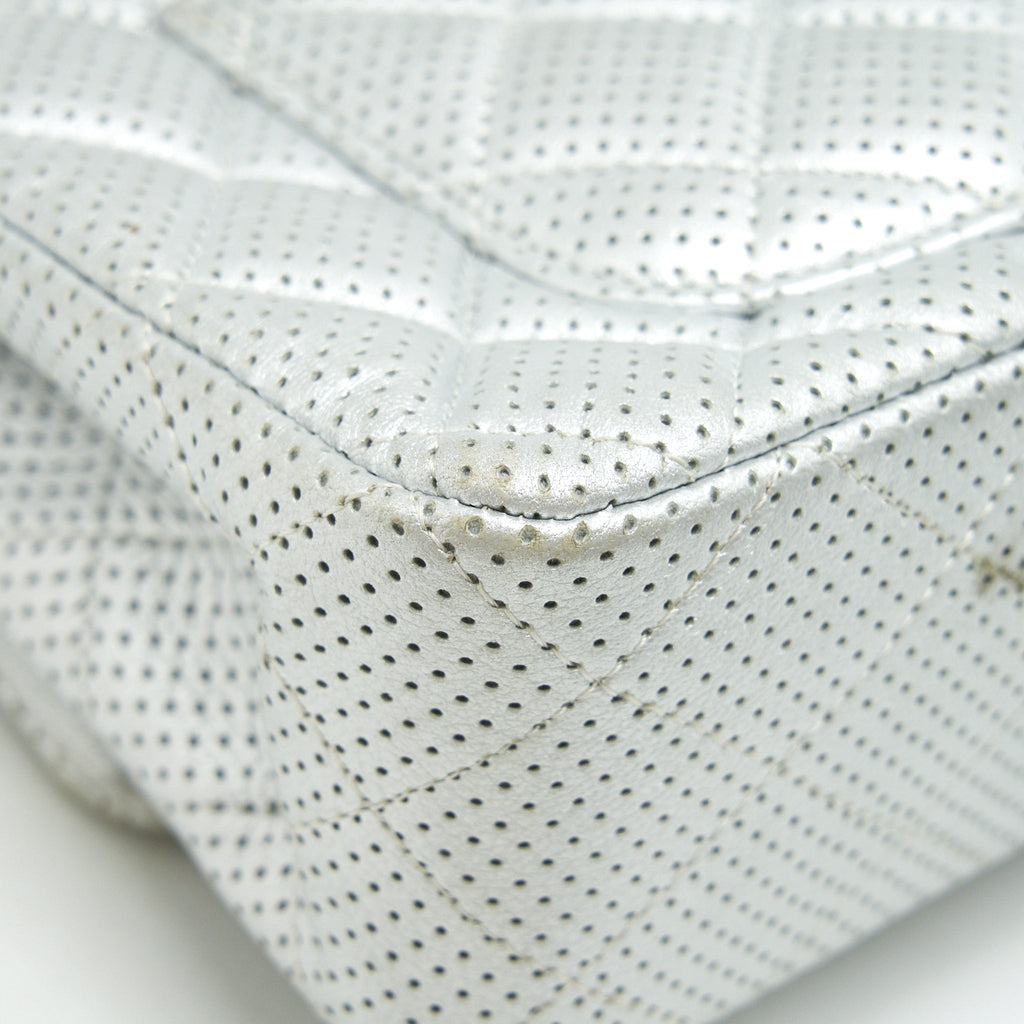 CHANEL RECTANGULAR MINI FLAP BAG SILVER