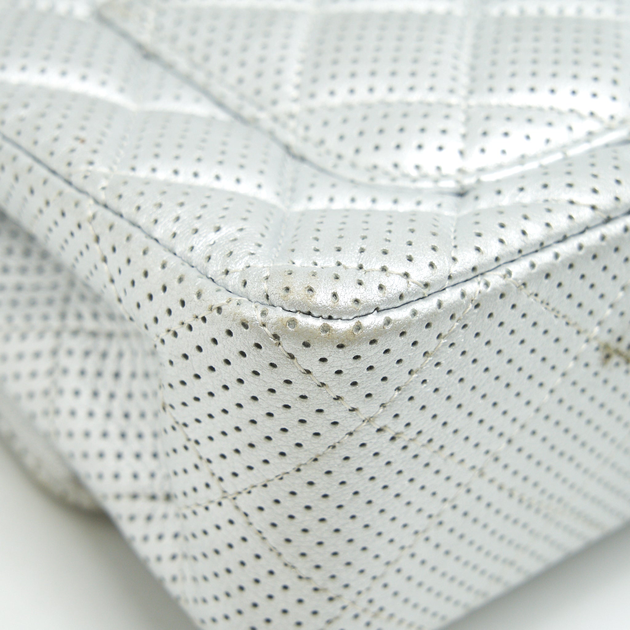 CHANEL RECTANGULAR MINI FLAP BAG SILVER