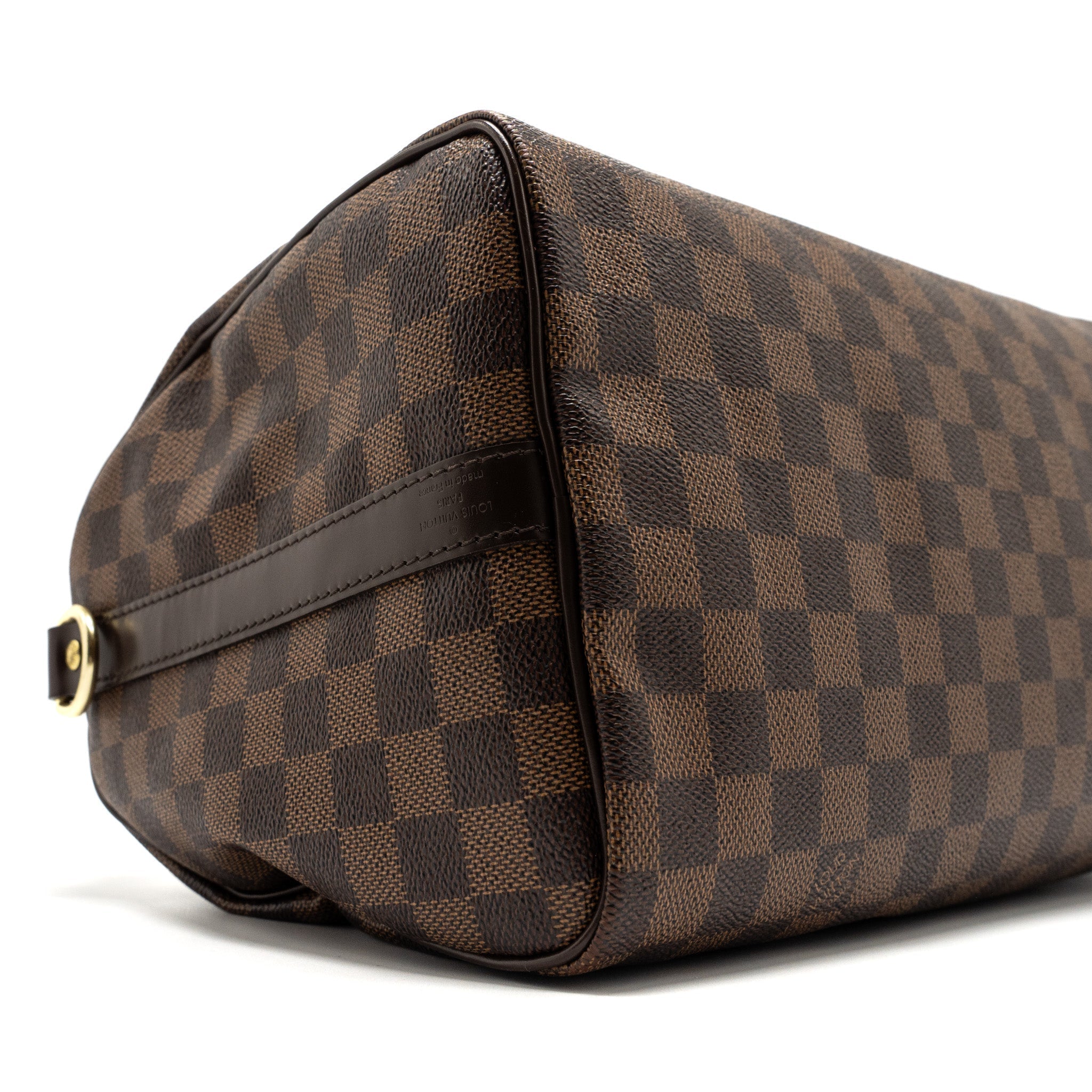 LOUIS VUITTON SPEEDY 30 BANDOULIERE DAMIER EBENE CANVAS GHW