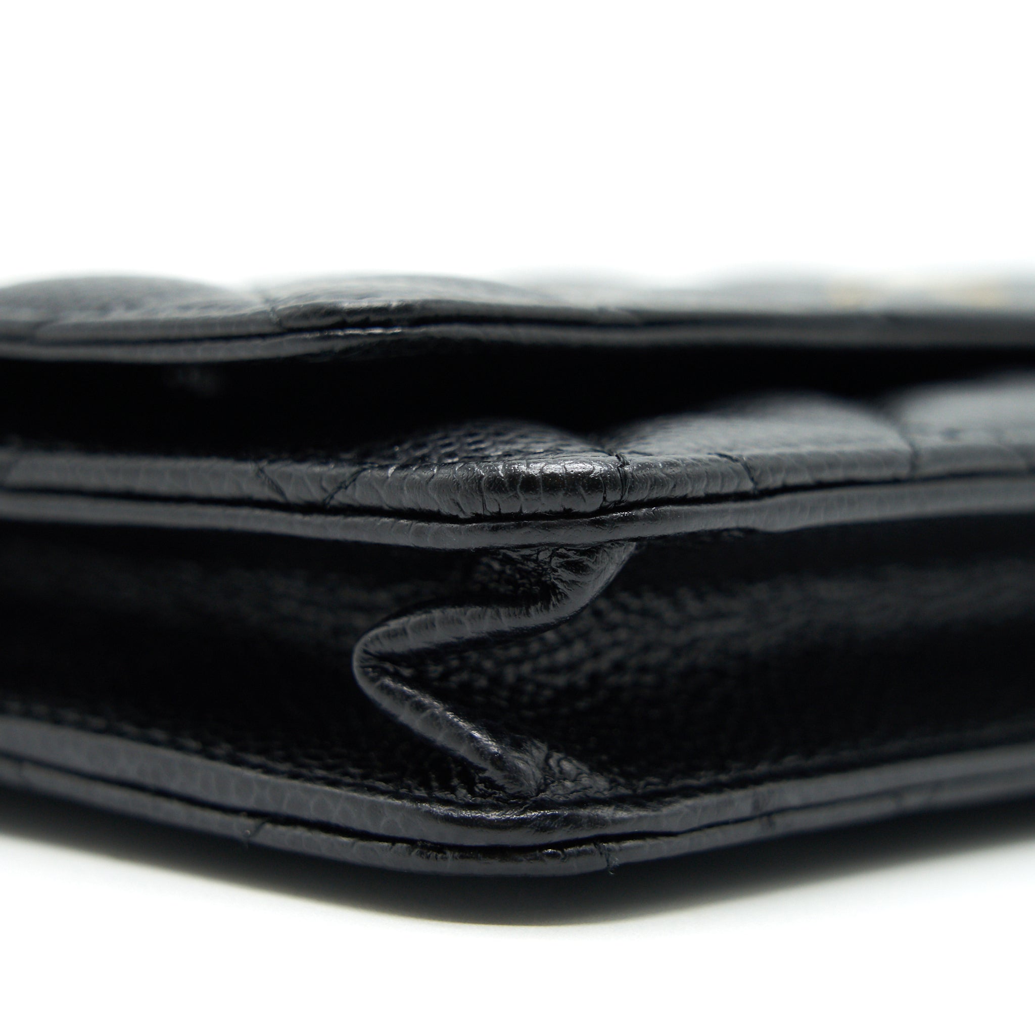 CHANEL CLASSIC WALLET ON CHAIN CAVIAR BLACK WITH GHW