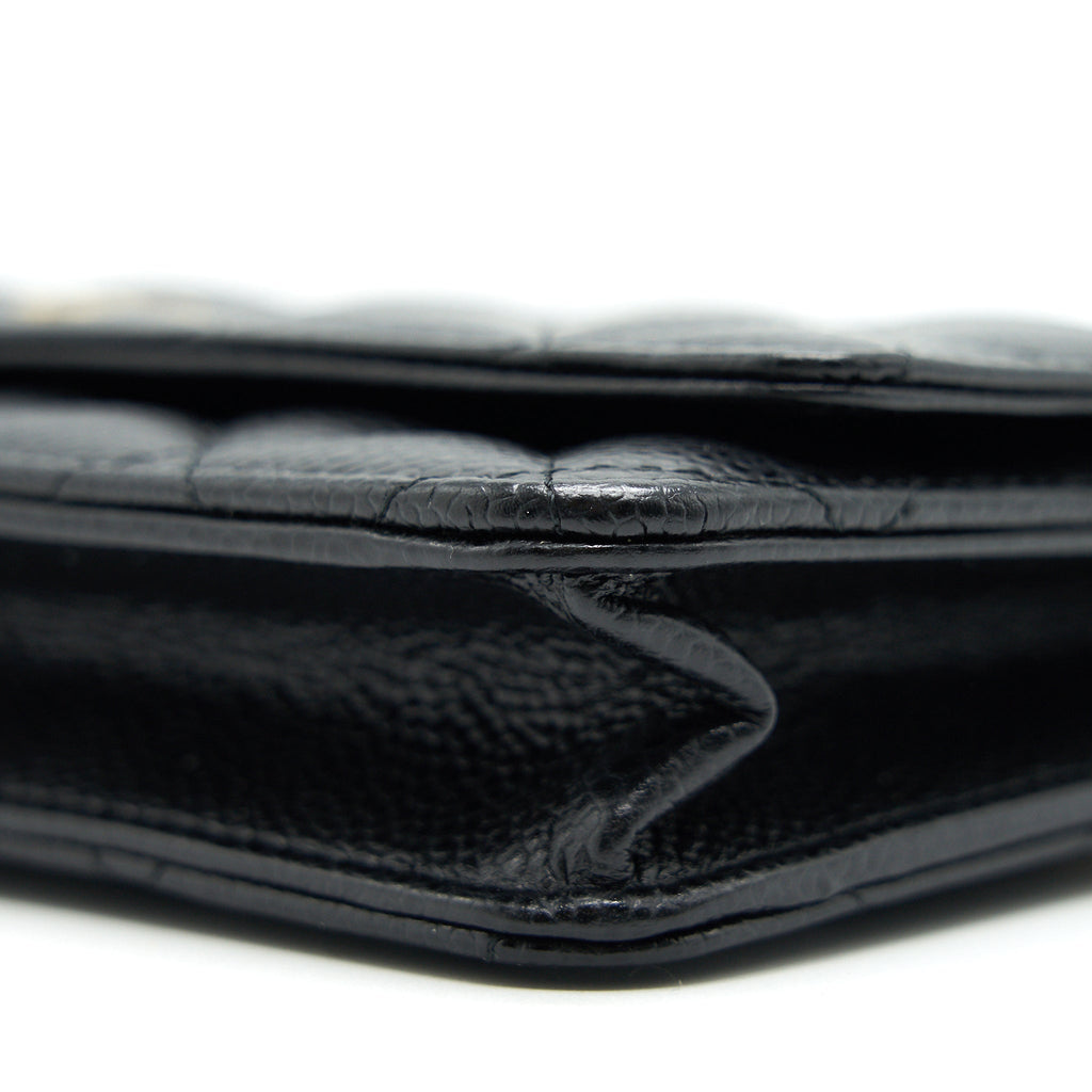 CHANEL CLASSIC WALLET ON CHAIN CAVIAR BLACK WITH GHW