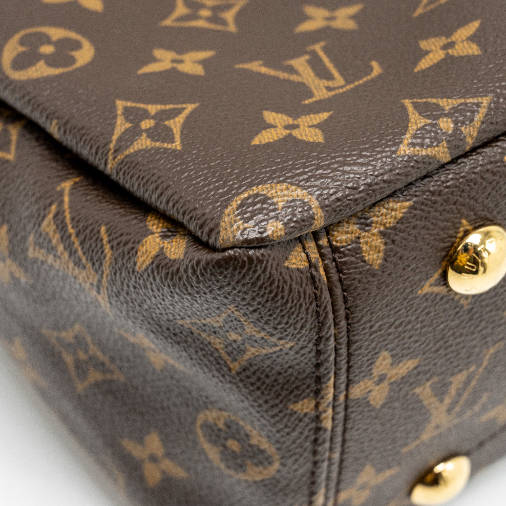 LOUIS VUITTON PALLAS TOTE BAG MONOGRAM CANVAS BROWN GHW