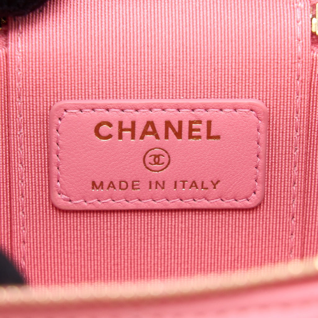 CHANEL MINI TRENDY CC VANITY WITH CHAIN LAMBSKIN PINK LGHW