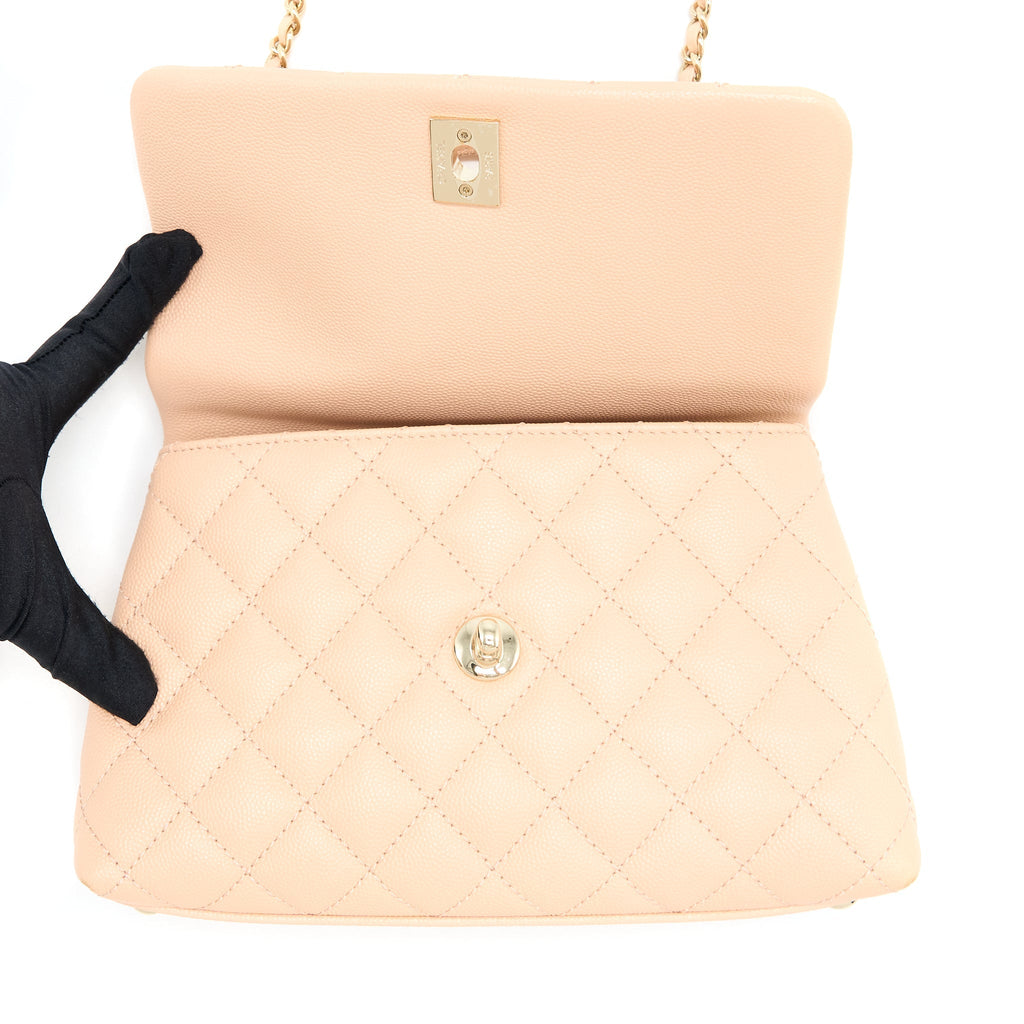 CHANEL SMALL COCO HANDLE CAVIAR LIGHT PINK LGHW