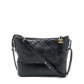 CHANEL LARGE HOBO GABRIELLE BAG BLACK WITH GOLD AND SLIVER HARDWARE