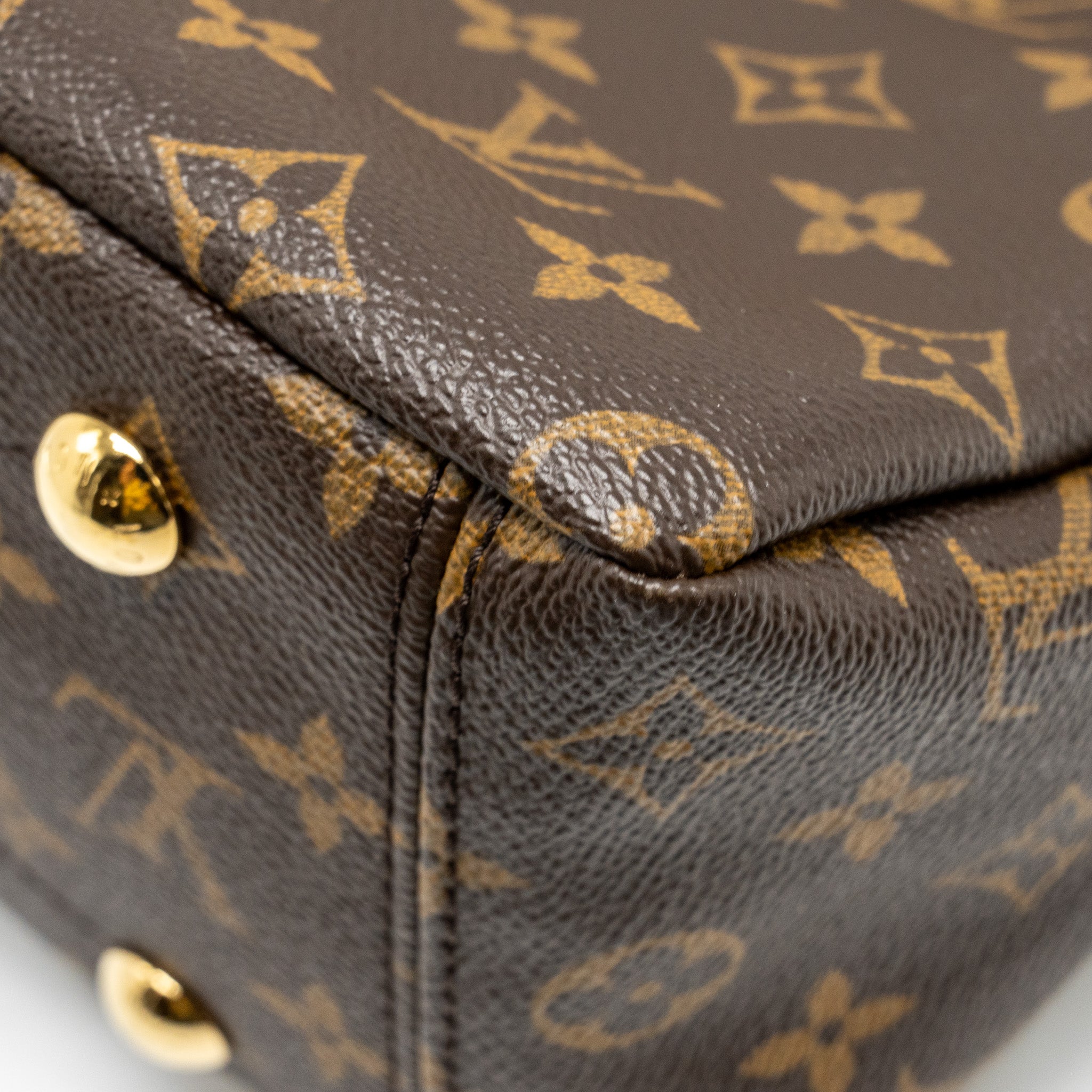 LOUIS VUITTON PALLAS TOTE BAG MONOGRAM CANVAS BROWN GHW