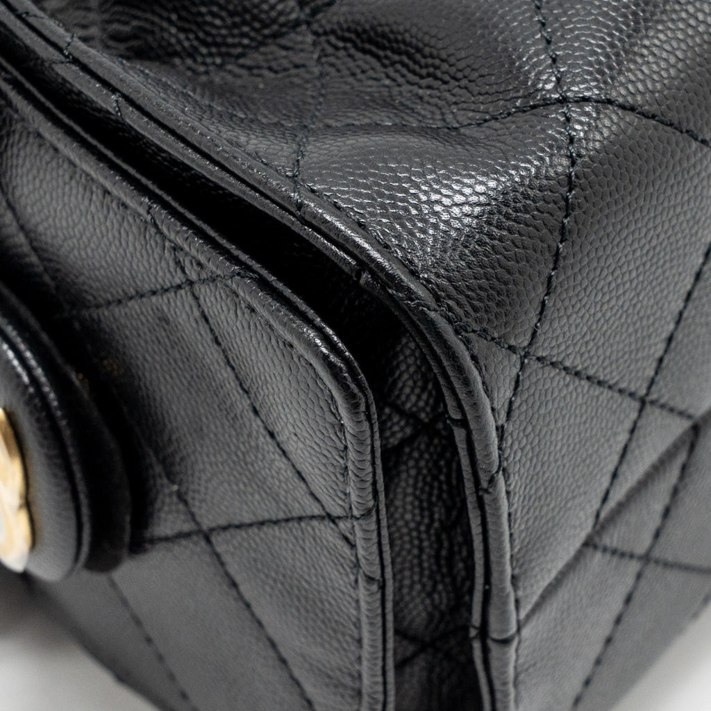 CHANEL MINI 25 BAG CAVIAR BLACK GHW (MICROCHIP)