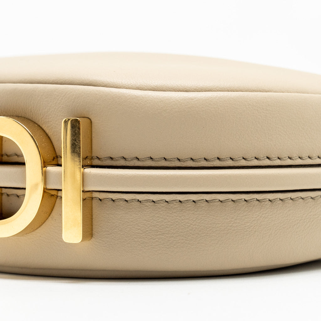 FENDI NANO FENDIGRAPHY LEATHER CHARM CALFSKIN BEIGE GHW