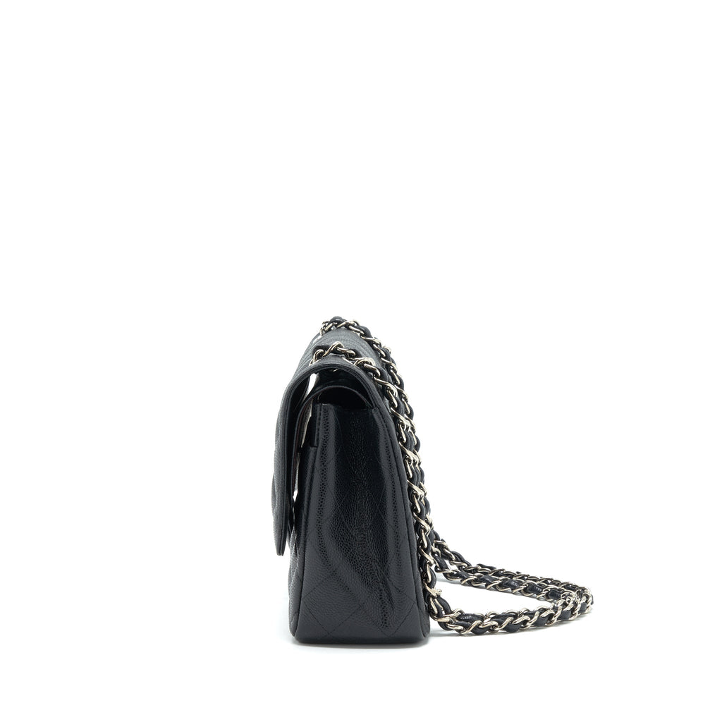 CHANEL JUMBO CLASSIC FLAP BAG CAVIAR BLACK SHW