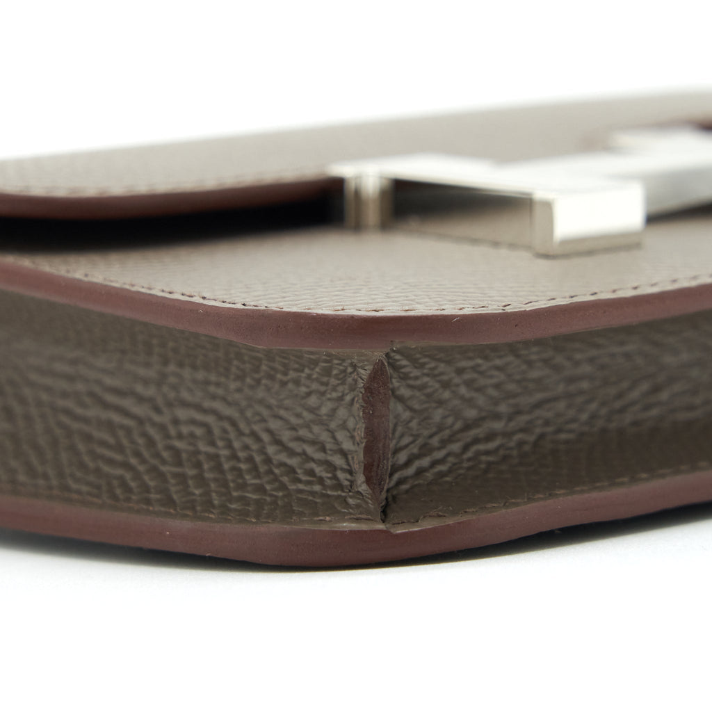 HERMES CONSTANCE SLIM EPSOM LEATHER 8F GRIS ETAIN WITH SHW