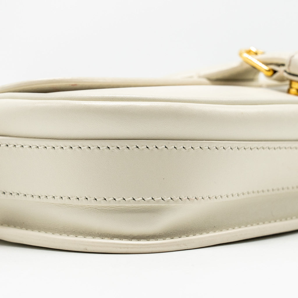 DIOR BOBBY EAST-WEST BAG CALFSKIN WHITE GHW