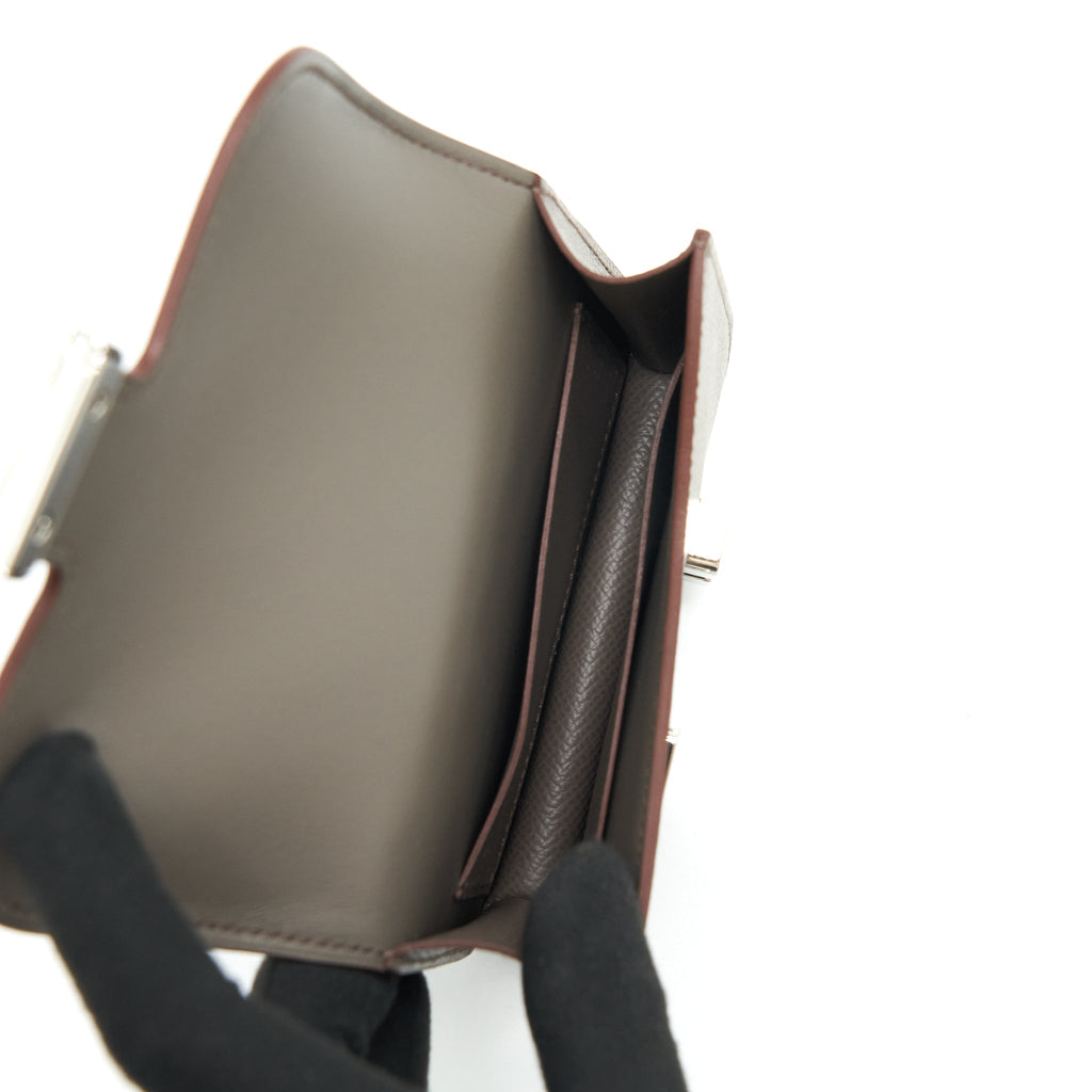 HERMES CONSTANCE SLIM EPSOM LEATHER 8F GRIS ETAIN WITH SHW