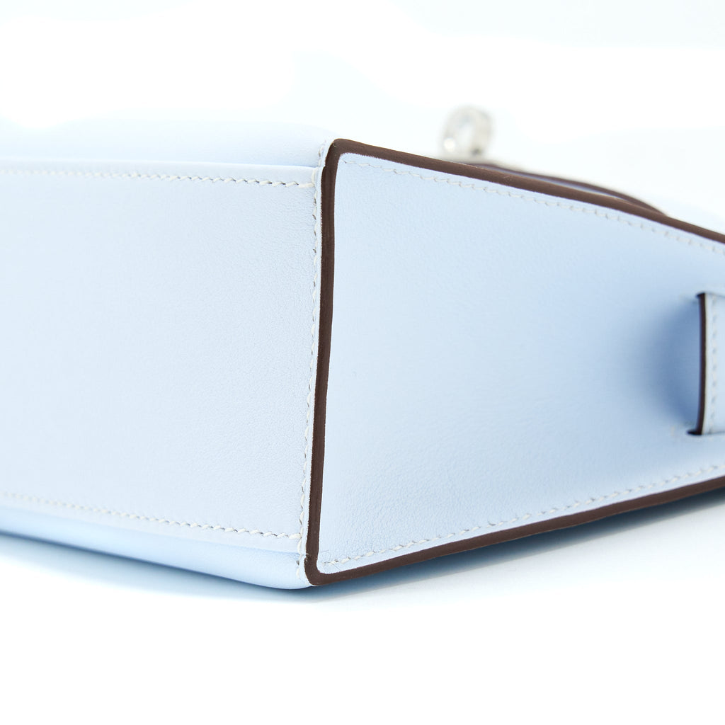 HERMES KELLY POCHETTE SWIFT T0 BLUE BRUME SHW
