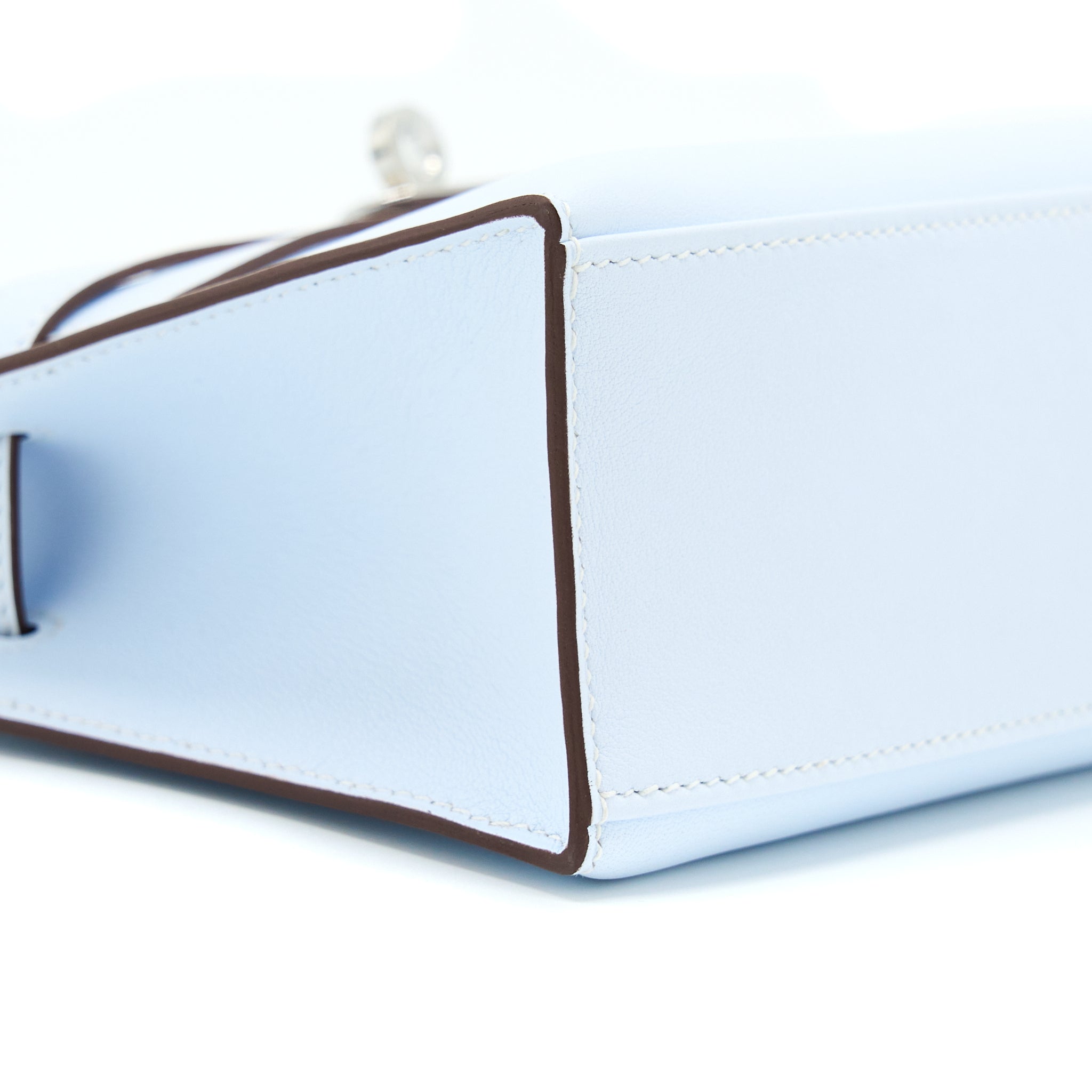 HERMES KELLY POCHETTE SWIFT T0 BLUE BRUME SHW