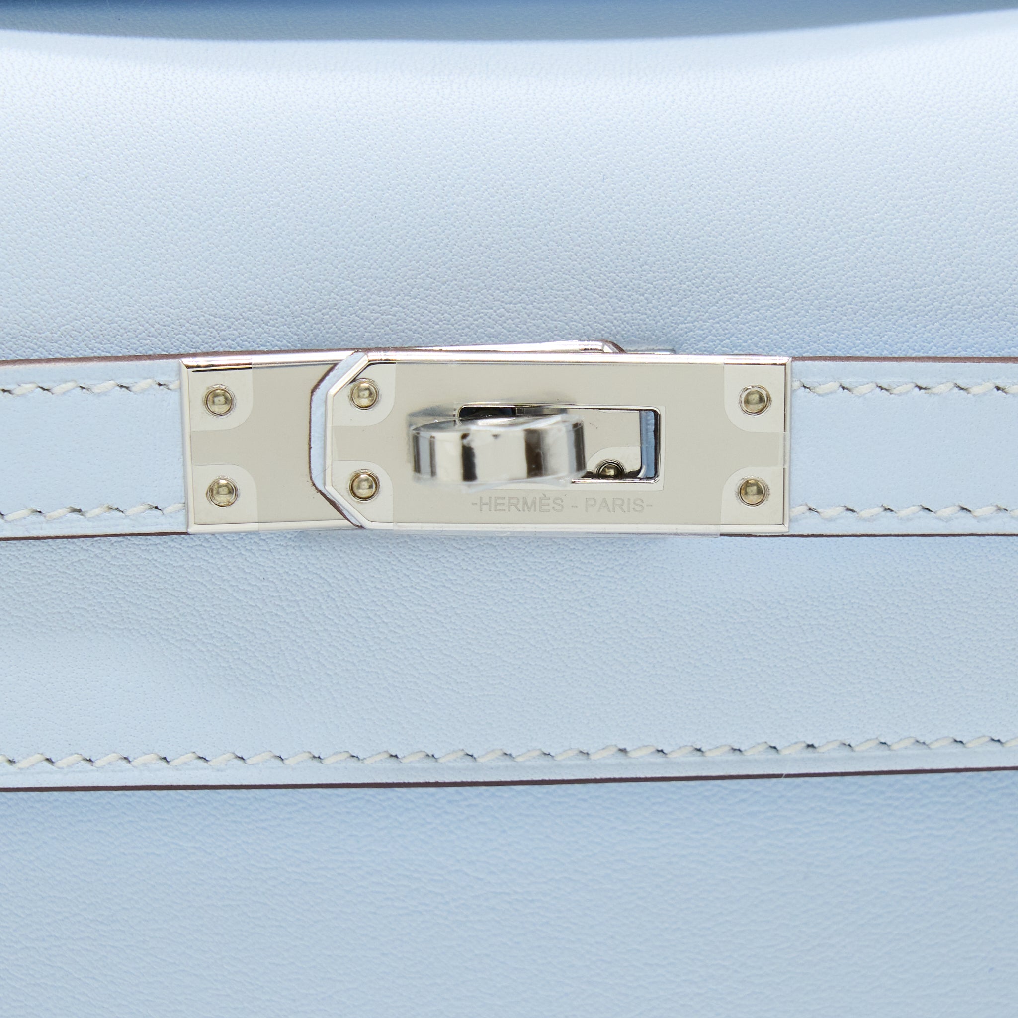 HERMES KELLY POCHETTE SWIFT T0 BLUE BRUME SHW
