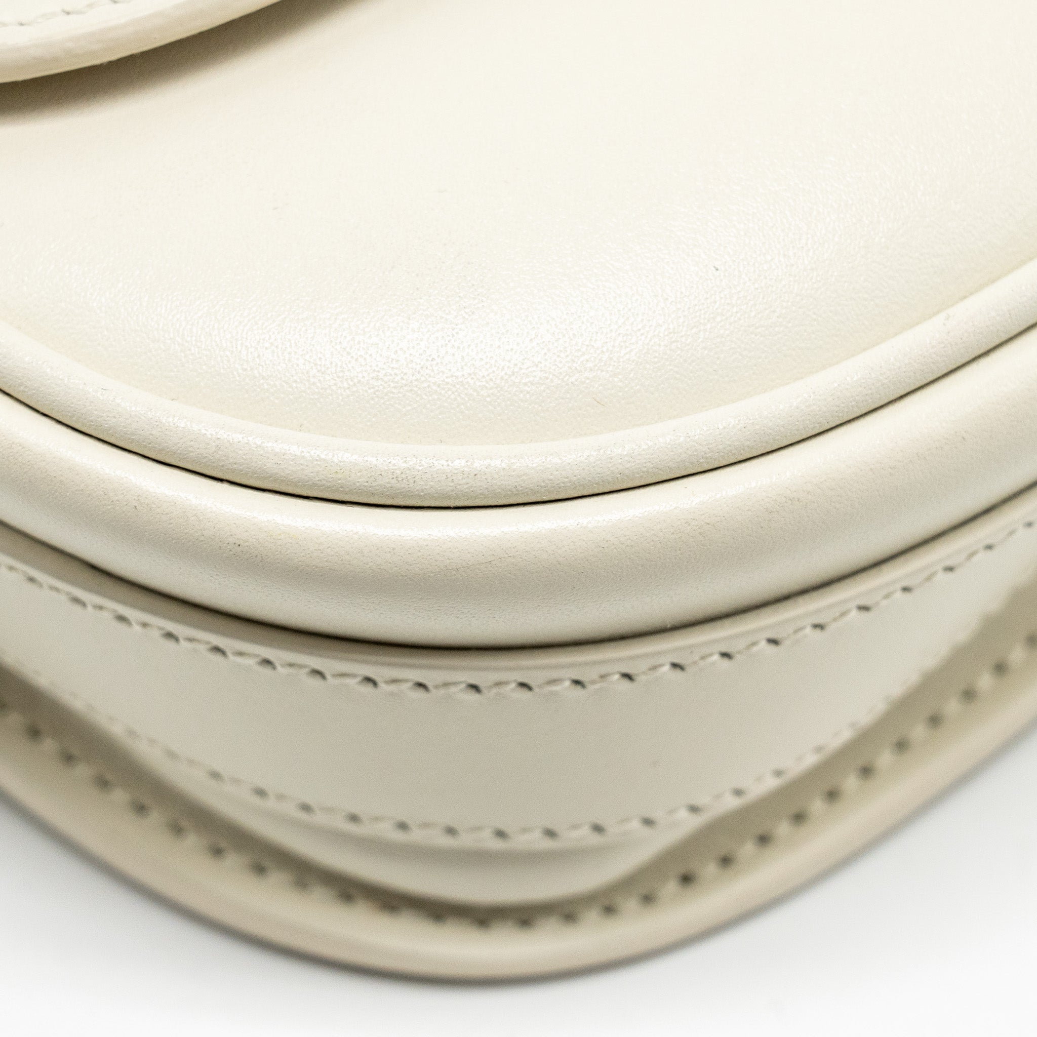 DIOR BOBBY EAST-WEST BAG CALFSKIN WHITE GHW