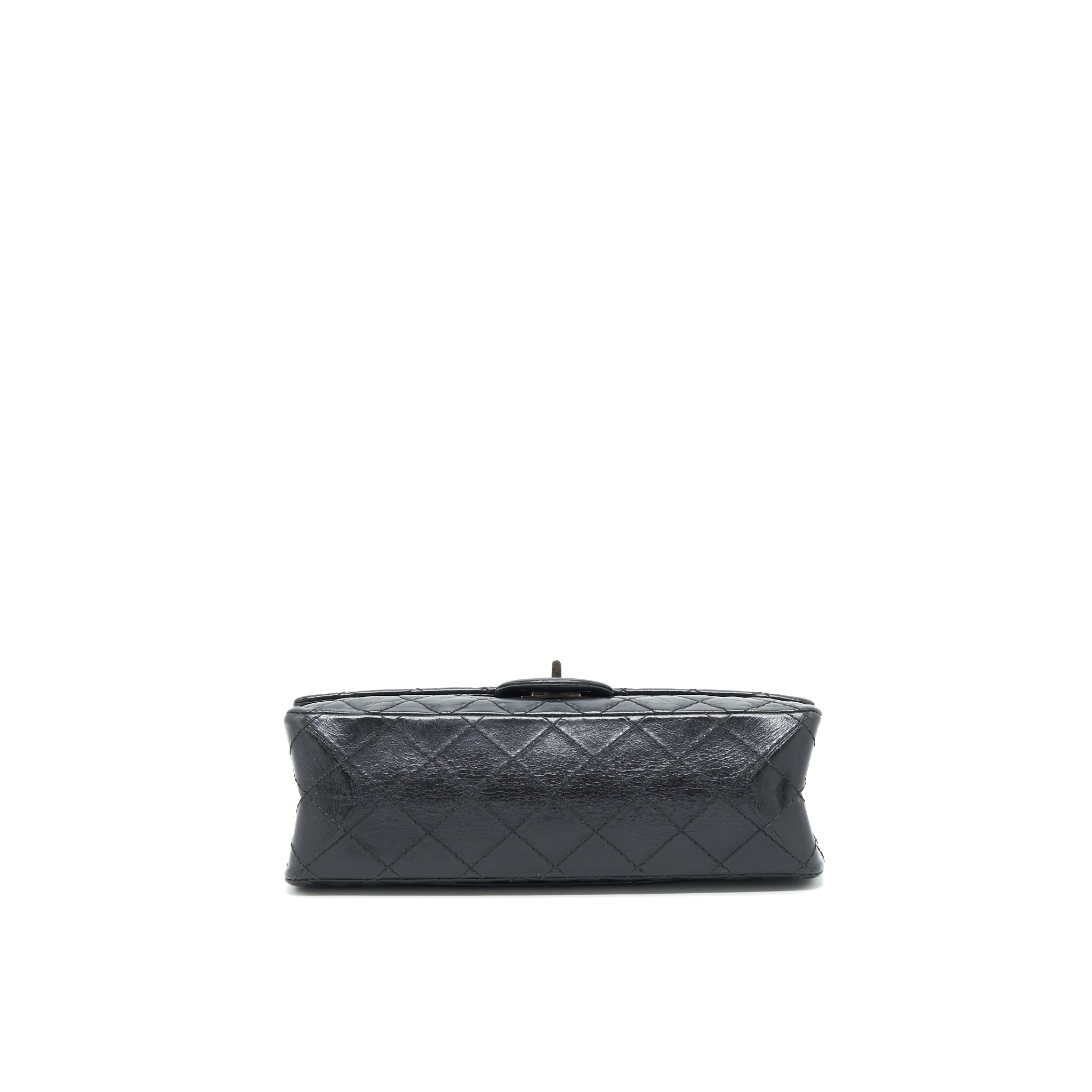 CHANEL REISSUE 2.55 DOUBLE FLAP BAG CALFSKIN BLACK SHW