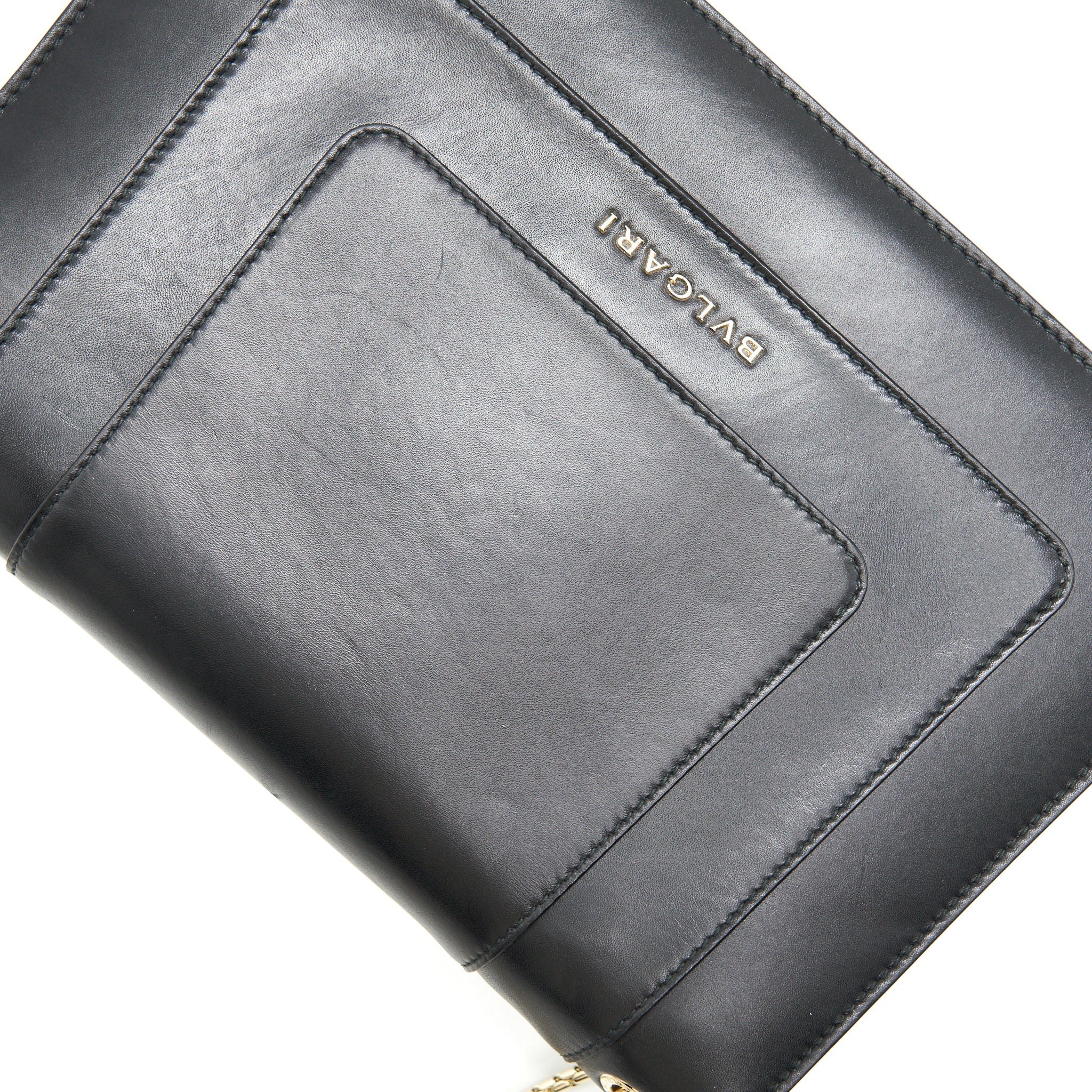 BVLGARI SERPENTI FOREVER SHOULDER BAG IN DARK BEIGE AND BLACK