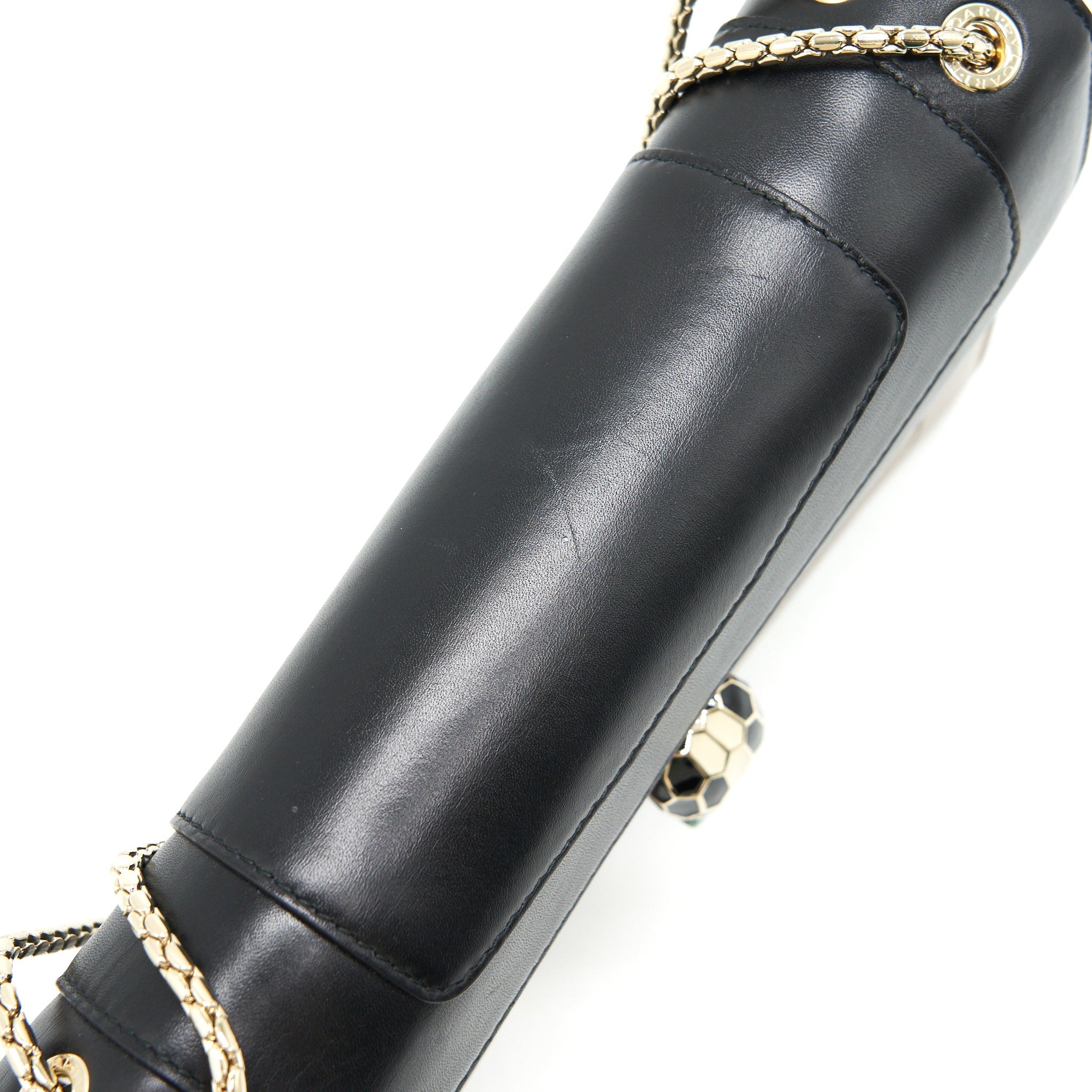 BVLGARI SERPENTI FOREVER SHOULDER BAG IN DARK BEIGE AND BLACK
