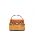 SALVATORE FERRAGAMO VINTAGE BAMBOO TOP HANDLE BAG