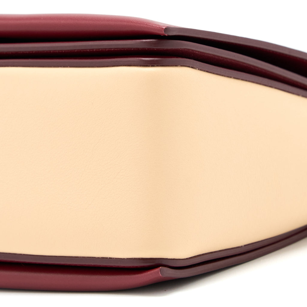 CELINE FRAME BAG CALFSKIN RUBY/NUDE GHW