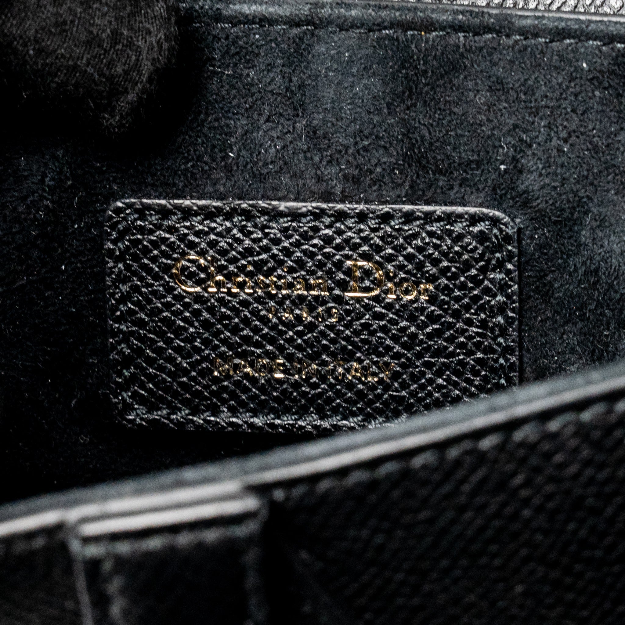 DIOR MINI SADDLE BAG CALFSKIN BLACK GHW
