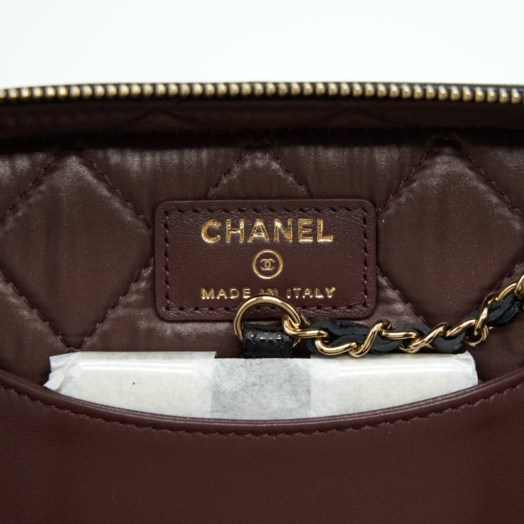 CHANEL TOP HANDLE VANITY CASE CAVIAR BLACK WITH LGHW