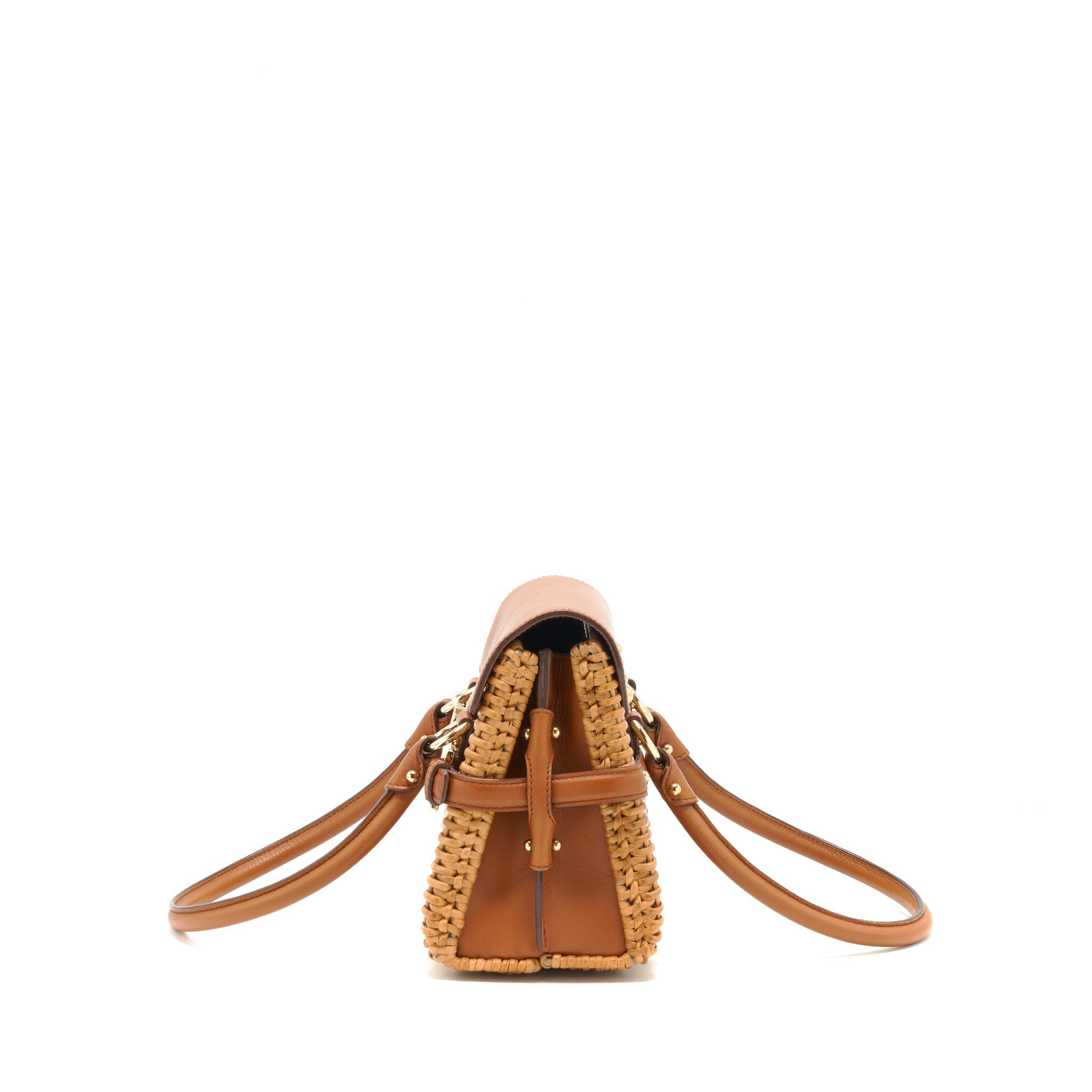 SALVATORE FERRAGAMO VINTAGE BAMBOO TOP HANDLE BAG
