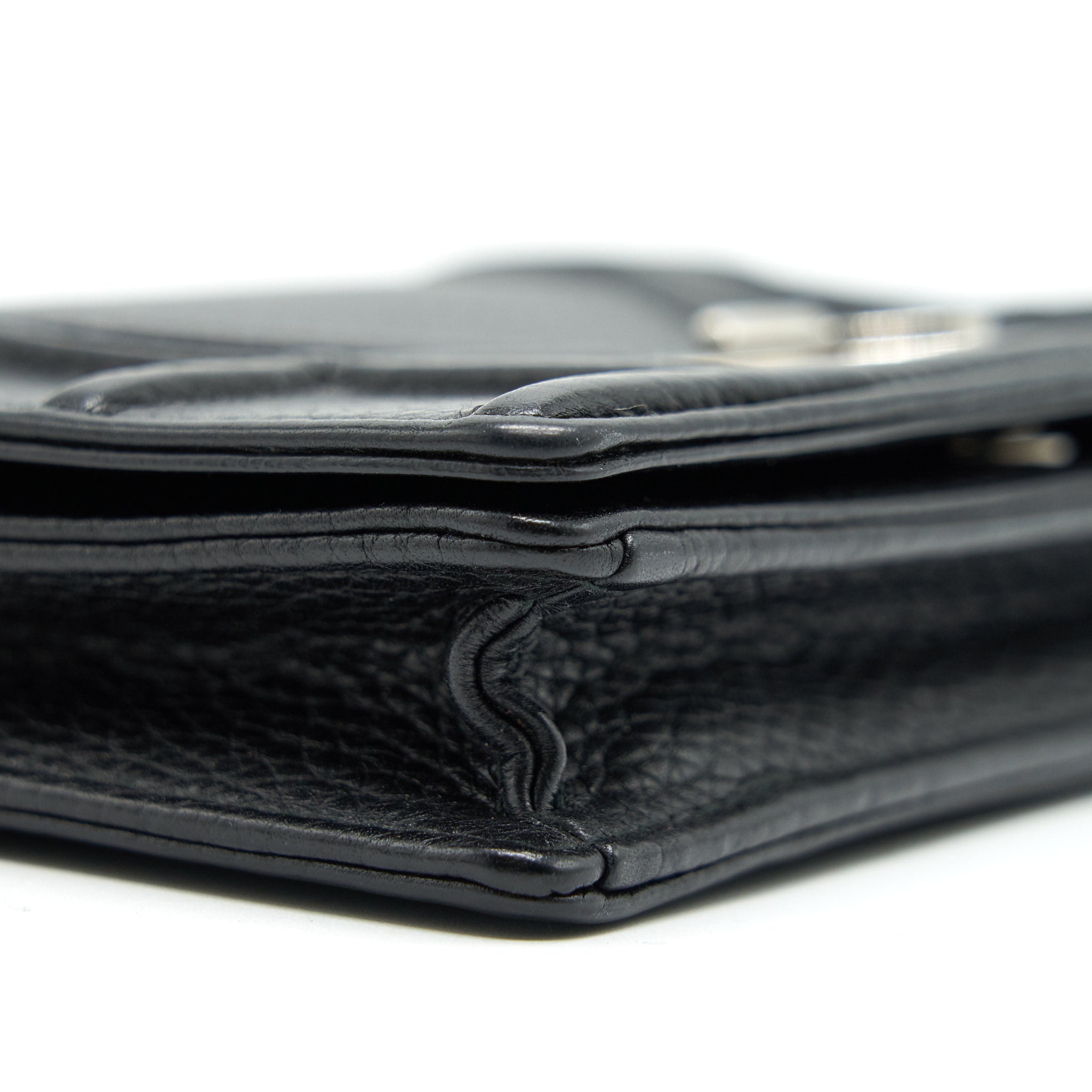 DIOR DIORAMA WALLET ON CHAIN BLACK WITH SHW