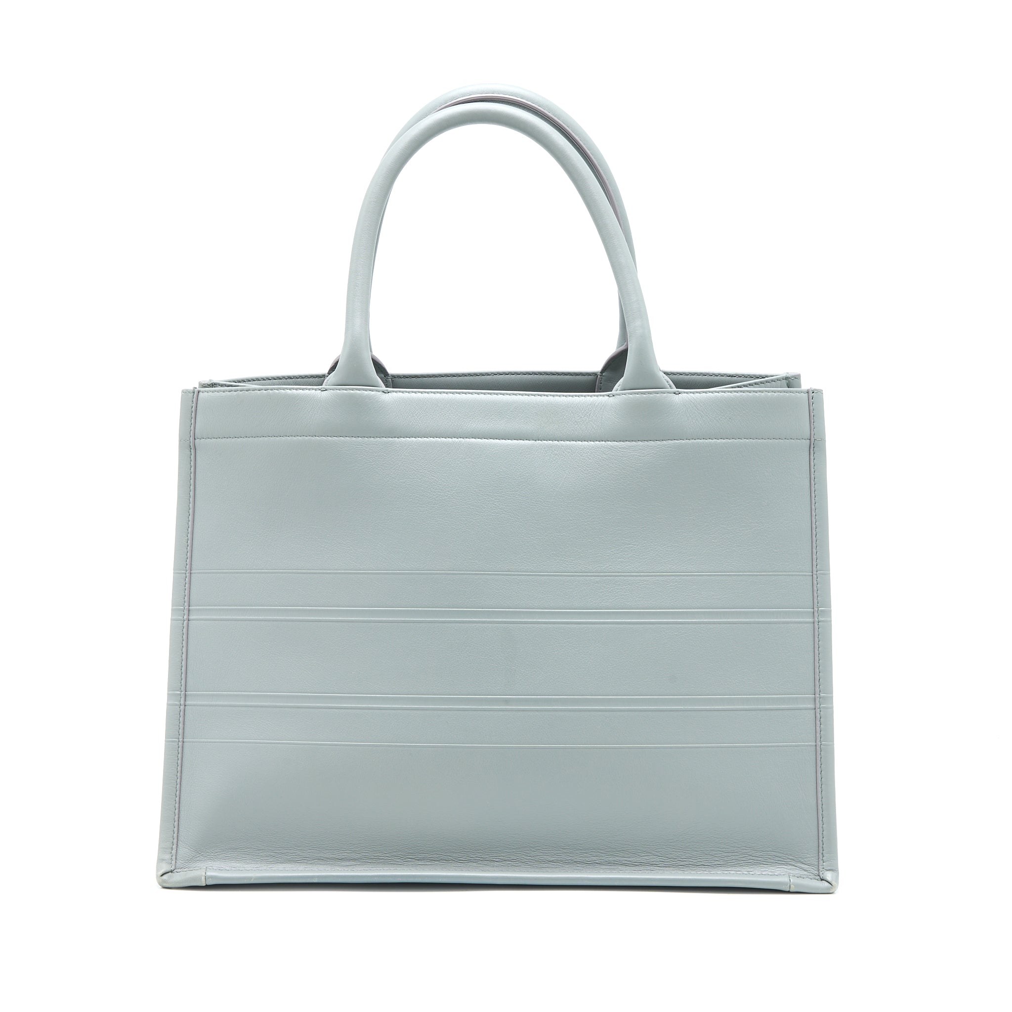 DIOR MEDIUM BOOK TOTE EMBOSSED CALFSKIN GREY