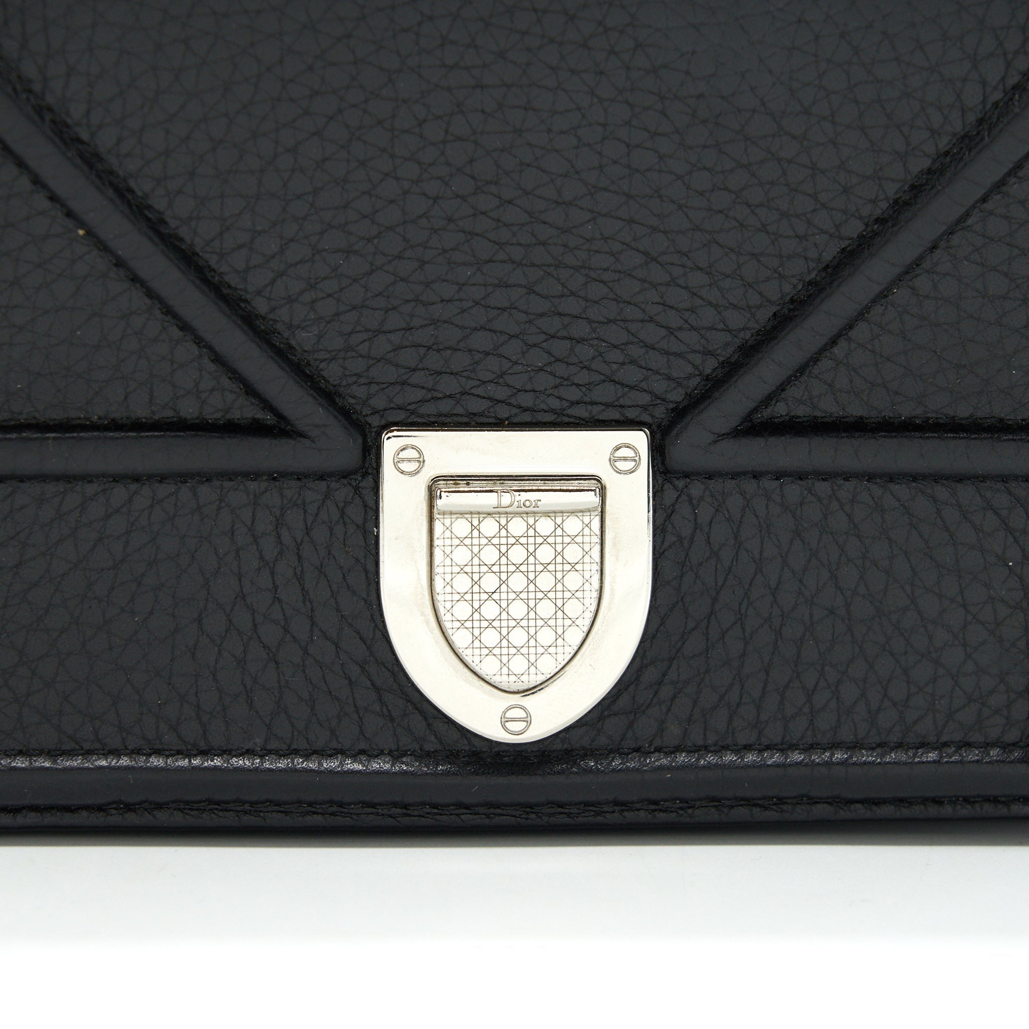 DIOR DIORAMA WALLET ON CHAIN BLACK WITH SHW