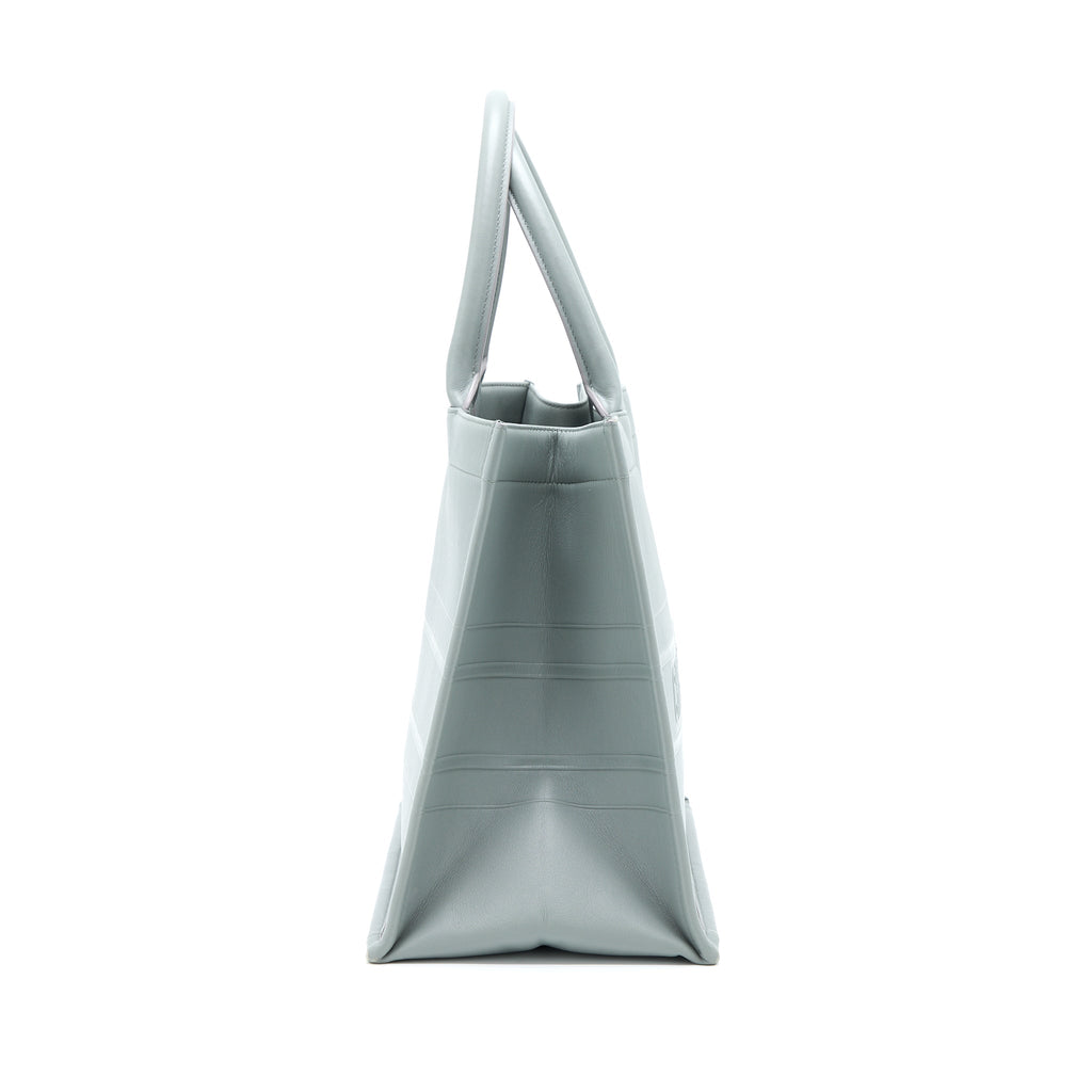 DIOR MEDIUM BOOK TOTE EMBOSSED CALFSKIN GREY