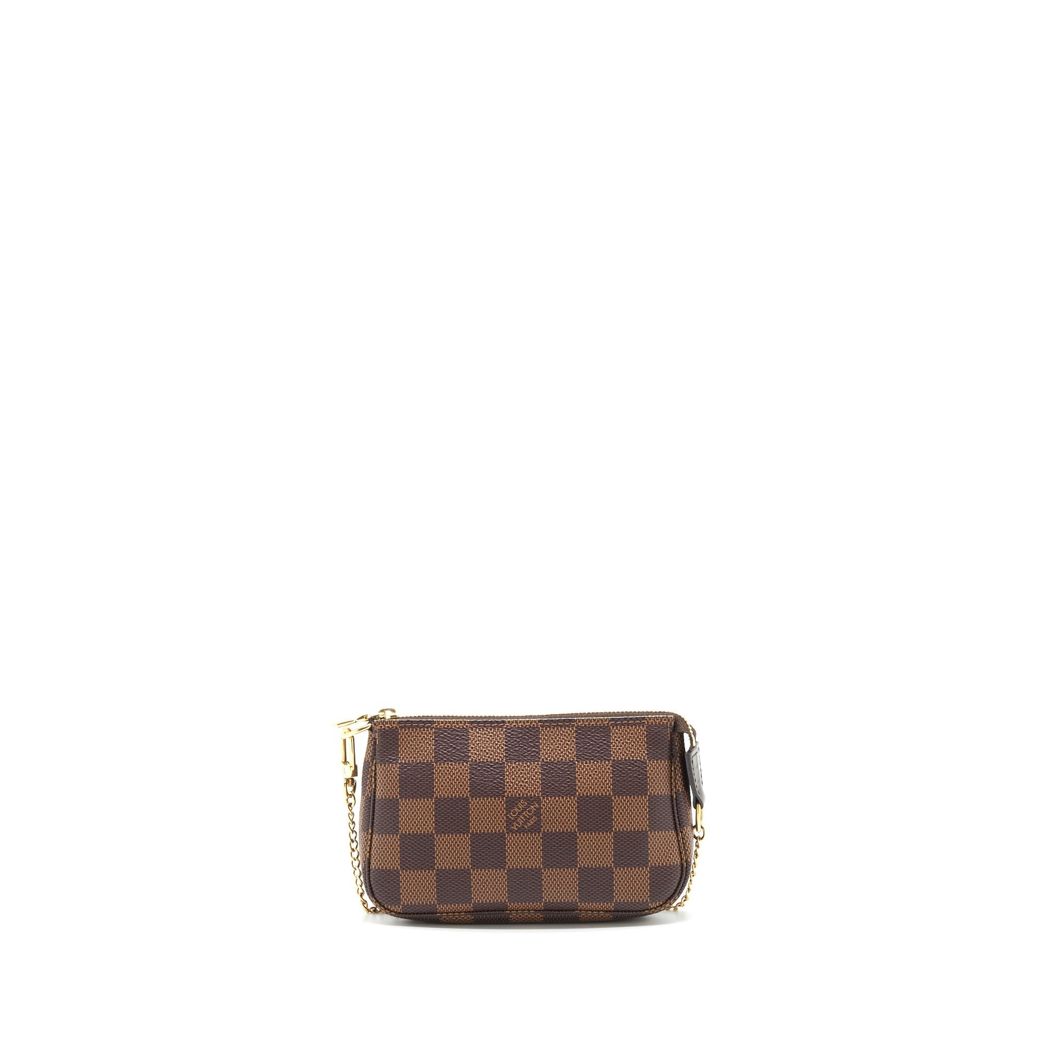 LOUIS VUITTON MINI POCHETTE ACCESSORY DAMIER EBENE GHW