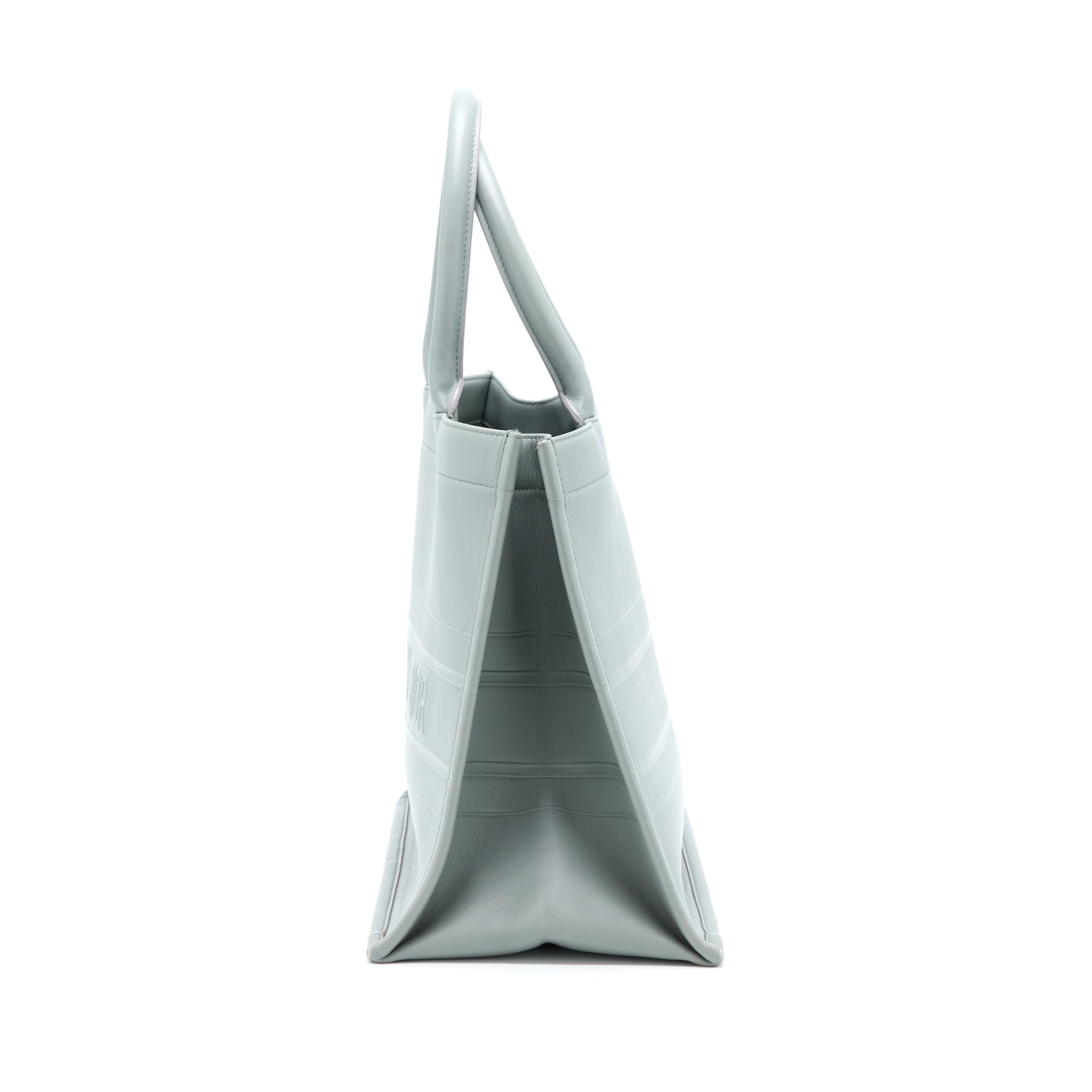DIOR MEDIUM BOOK TOTE EMBOSSED CALFSKIN GREY
