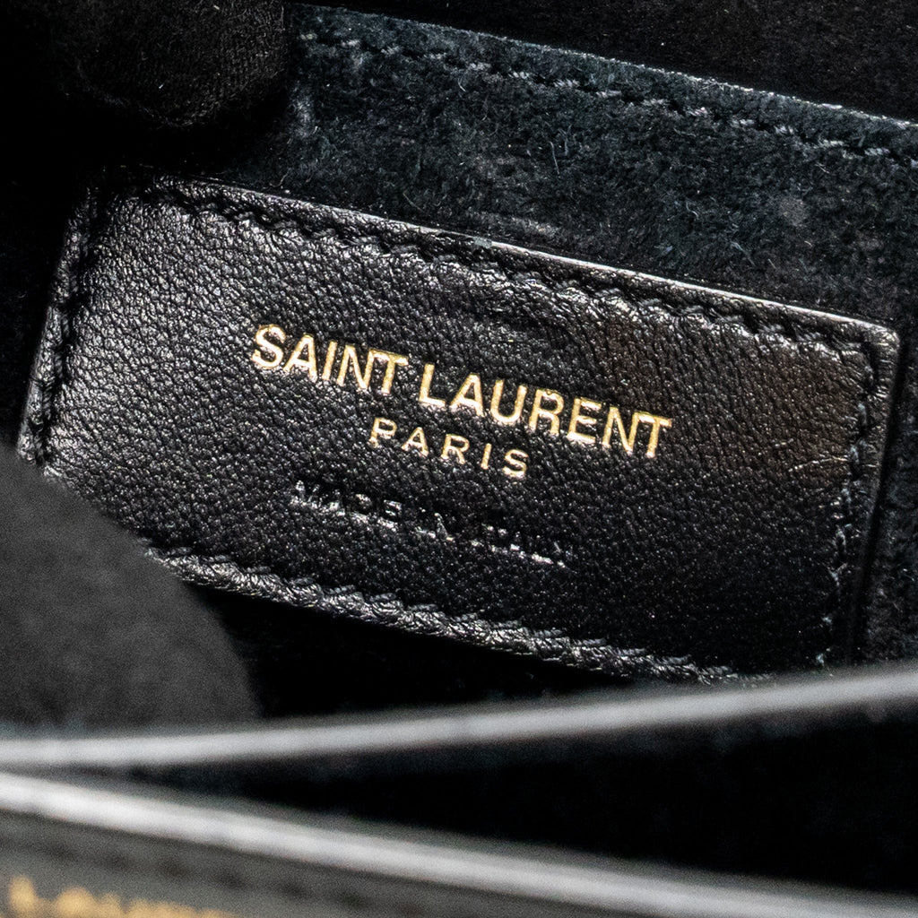 SAINT LAURENT/YSL MEDIUM SUNSET BAG SMOOTH LEATHER BLACK GHW