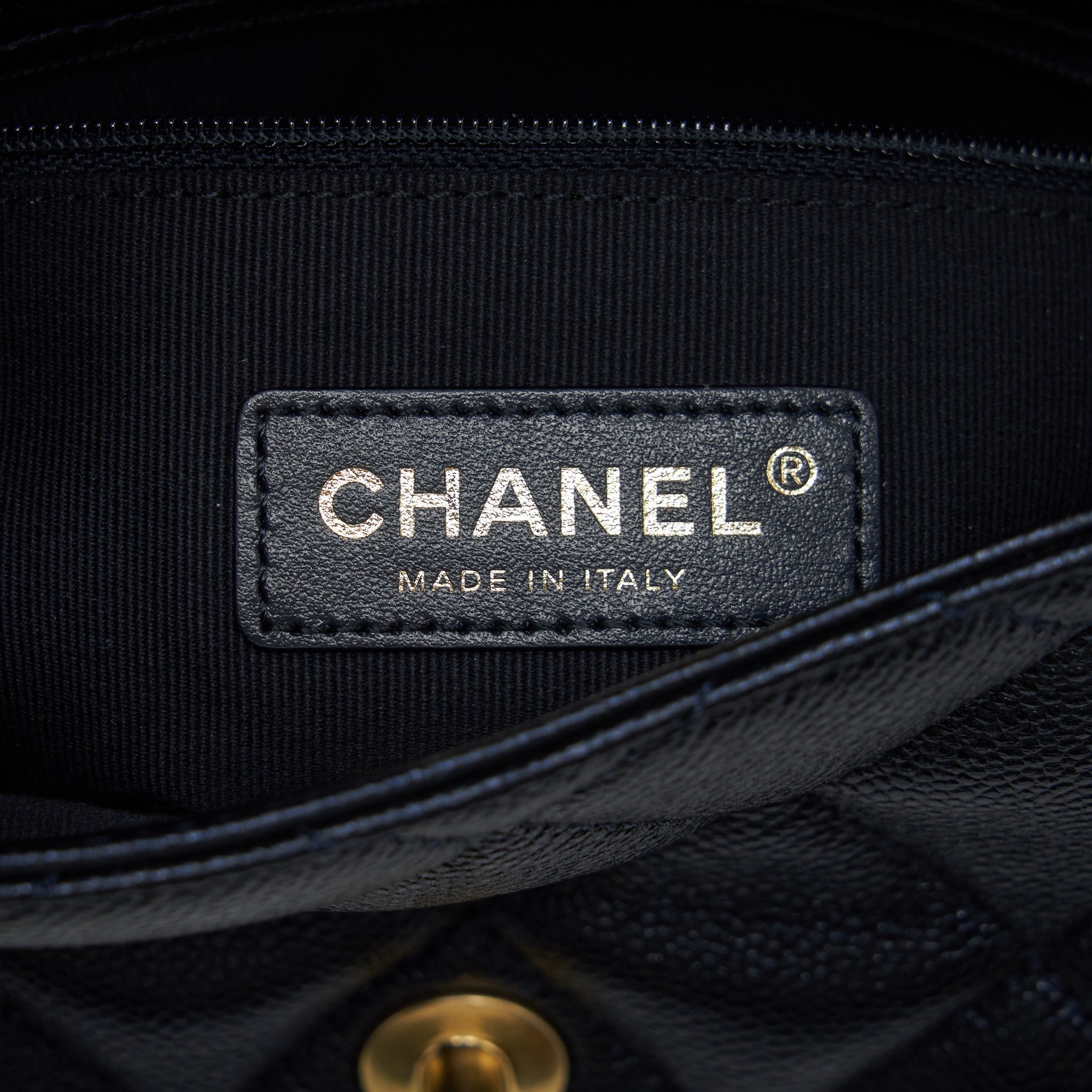 CHANEL 21K MY PERFECT MINI FLAP BAG CAVIAR BLACK GHW