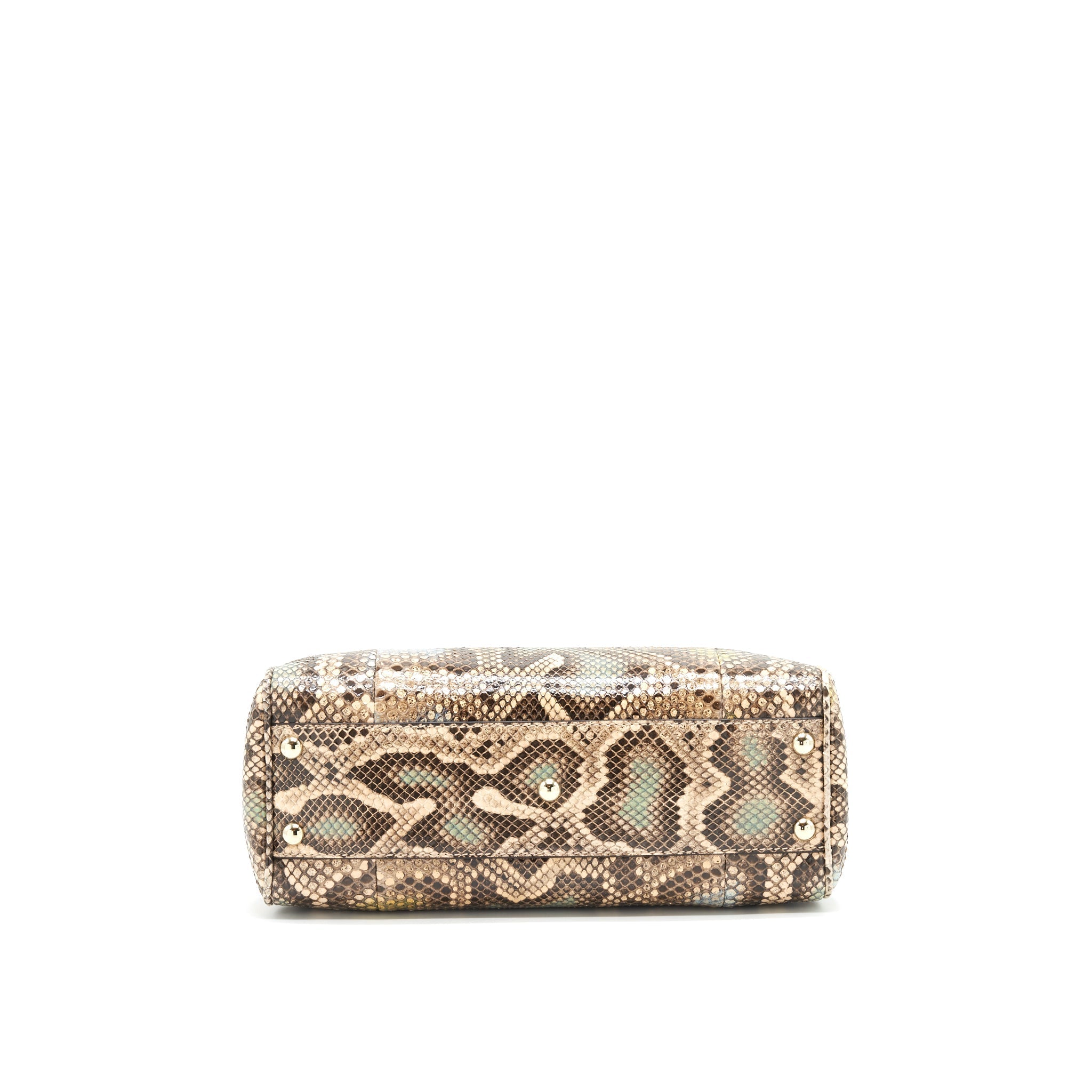 GUCCI PYTHON LEATHER BAMBOO HANDLE DIANA TOTE BAG