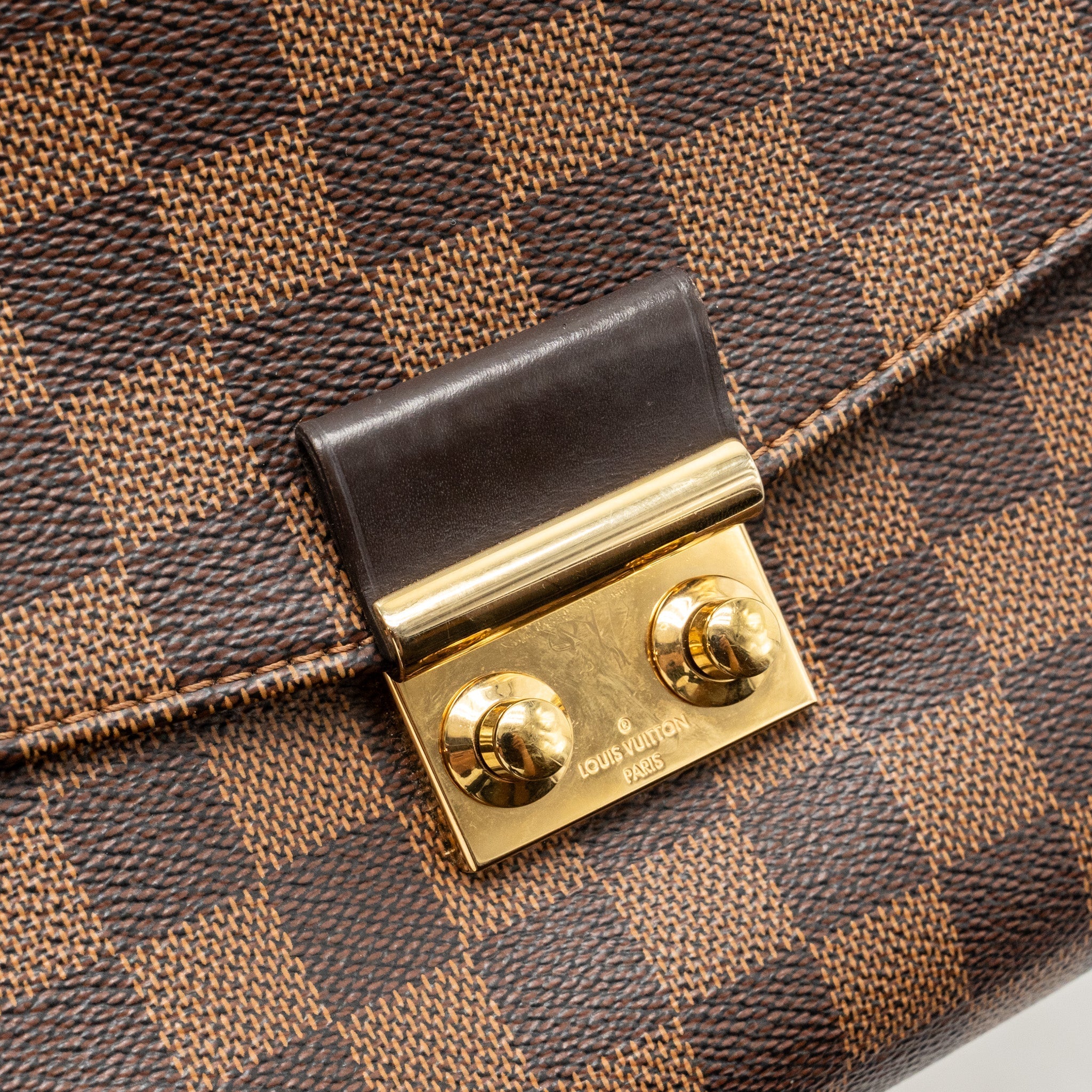 LOUIS VUITTON CROISETTE DAMIER EBENE CANVAS GHW