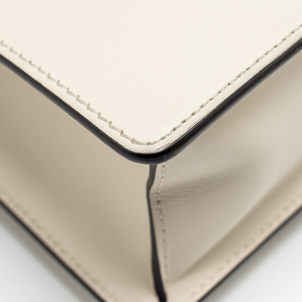 GUCCI MEDIUM SYLVIE BAG CALFSKIN WHITE GHW
