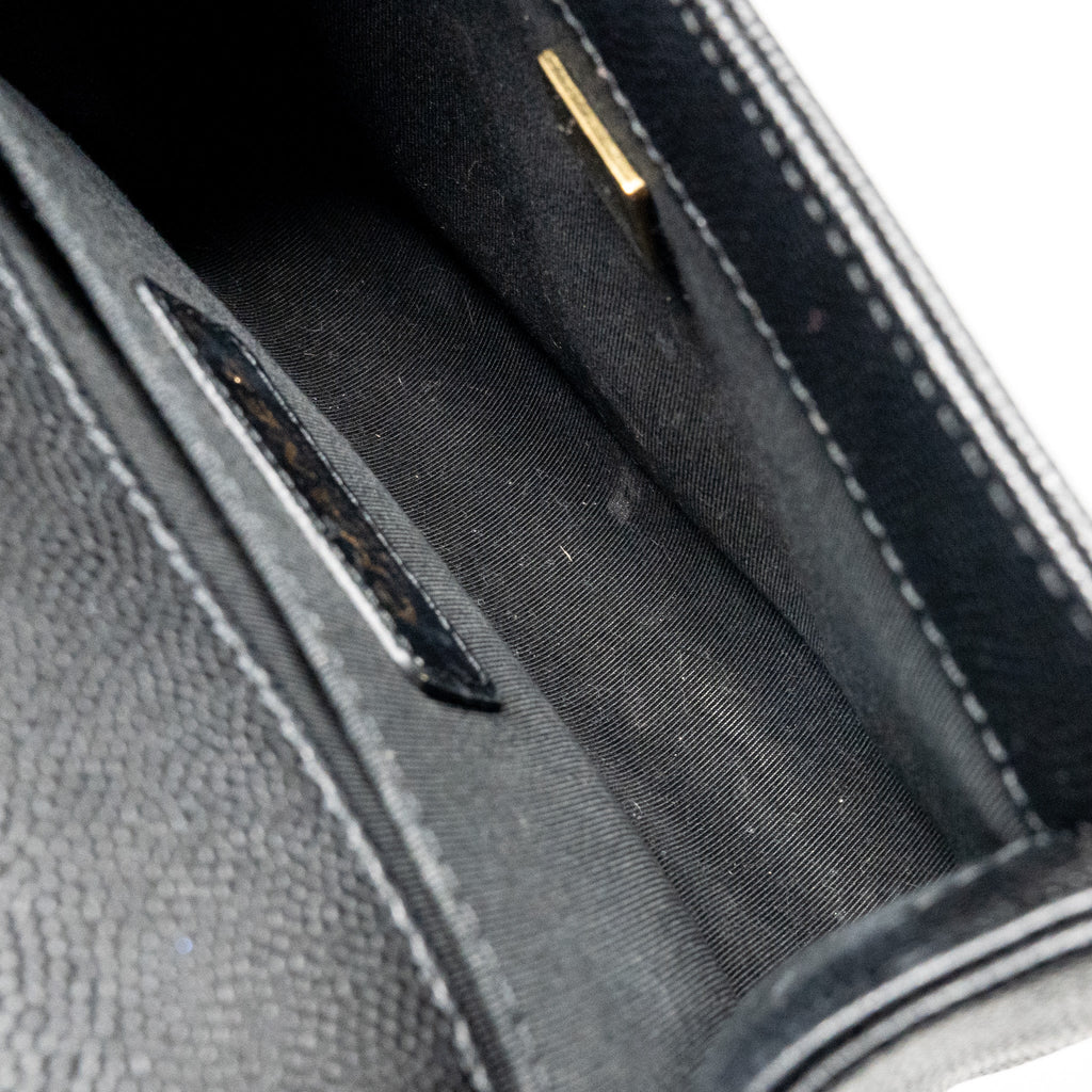 CHANEL SMALL BOY BAG CAVIAR BLACK GHW (MICROCHIP)